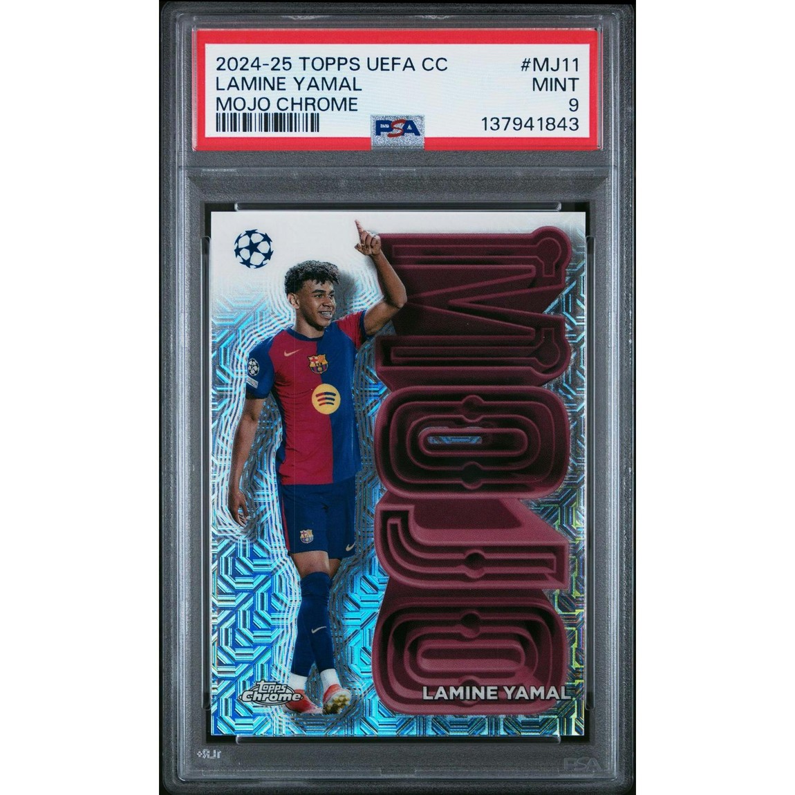 サッカー 2024/25 Topps Chrome UEFA ラミン・ヤマル Mojo Chrome #MJ11 PSA 9 鑑定済【中古】｜Basqueバスク