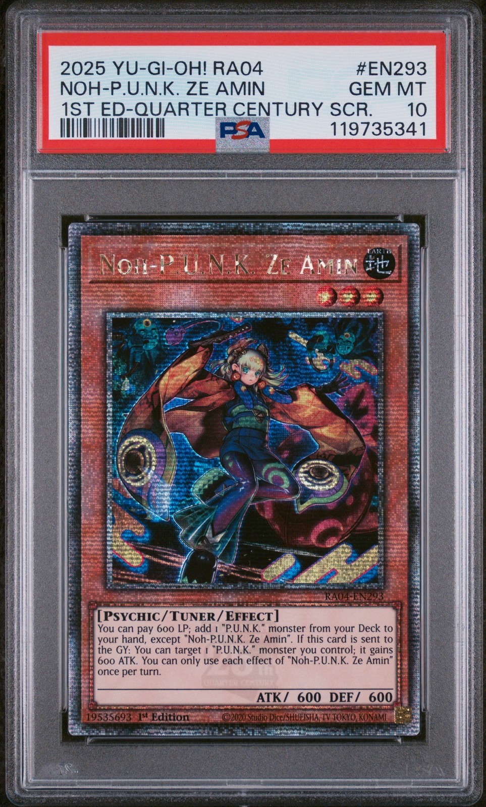 遊戯王英語版 2025 QUARTER CENTURY STAMPEDE NOH-P.U.N.K. ZE AMIN EN293 PSA 10 鑑定済【中古】|Basqueバスク