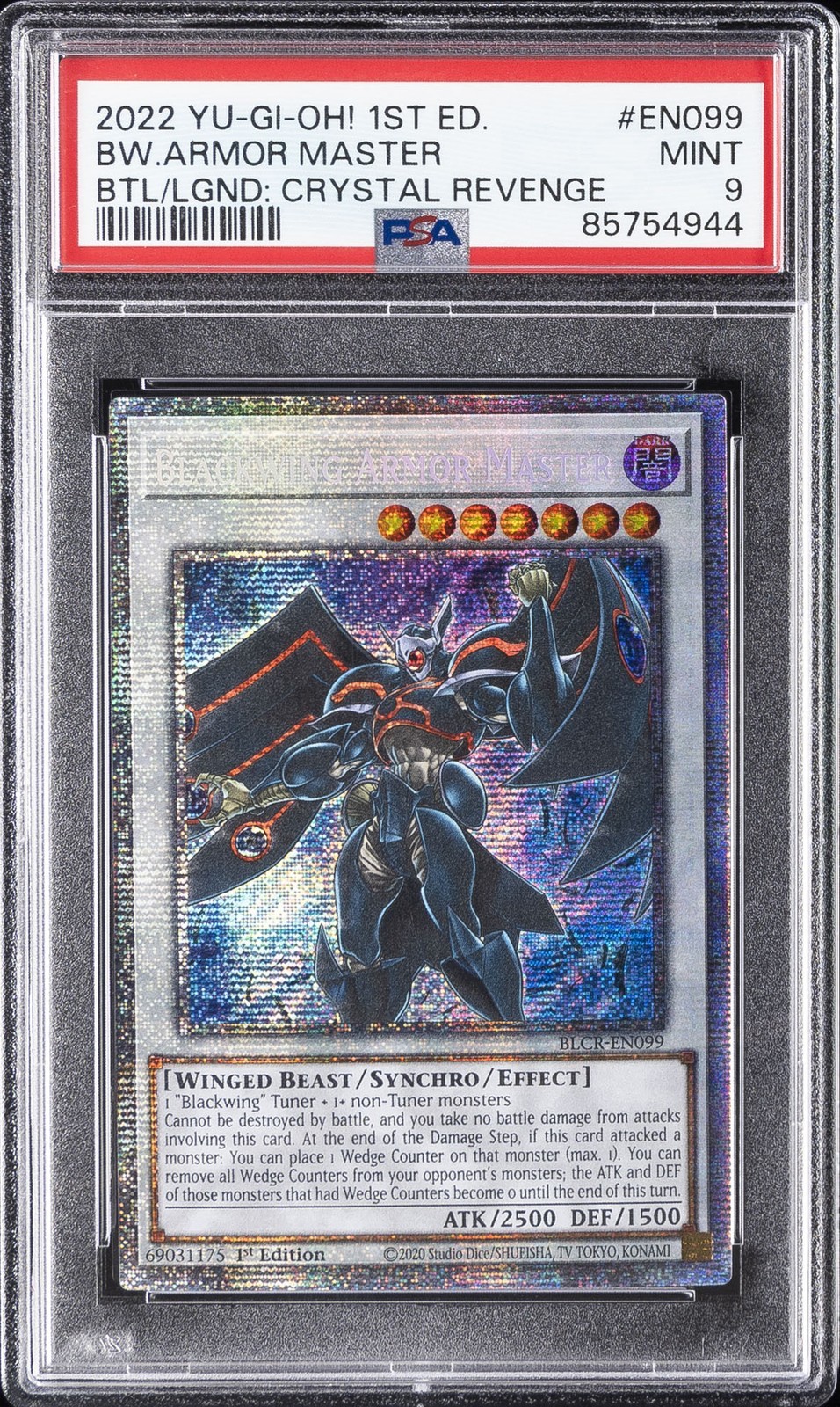 遊戯王英語版 2022 Battles of Legend Crystal Revenge Blackwing Armor Master BLCR-EN084 PSA 9 鑑定済【中古】|Basqueバスク