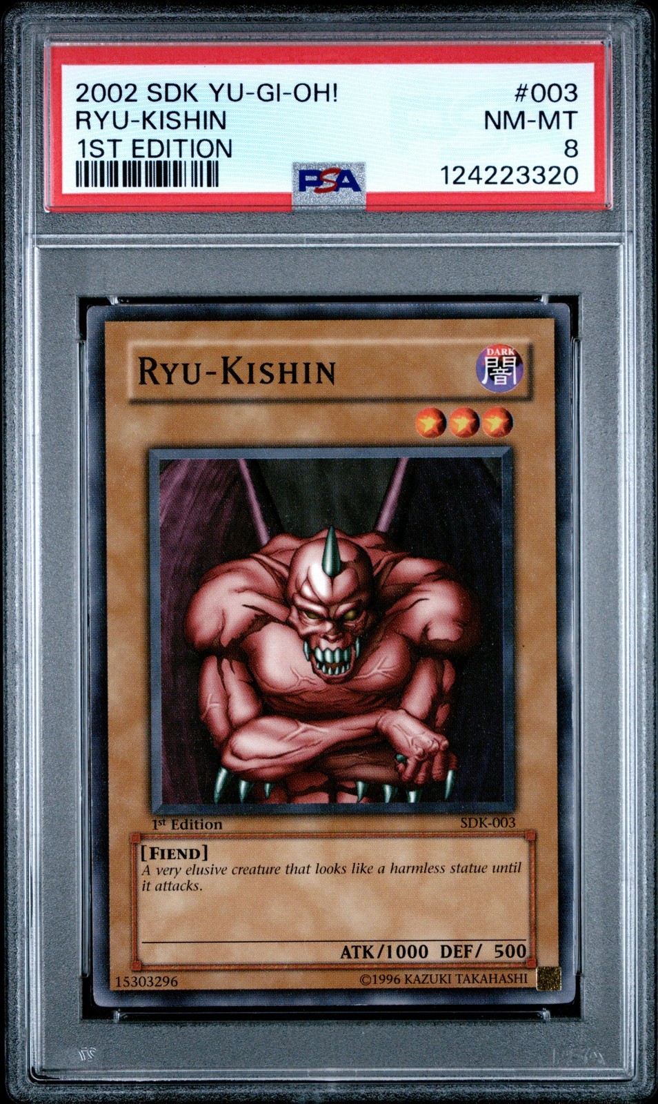 遊戯王英語版 2002 STARTER DECK: KAIBA 1ST ED RYU-KISHIN リュー・キシン #003 PSA 8 鑑定済【中古】|Basqueバスク