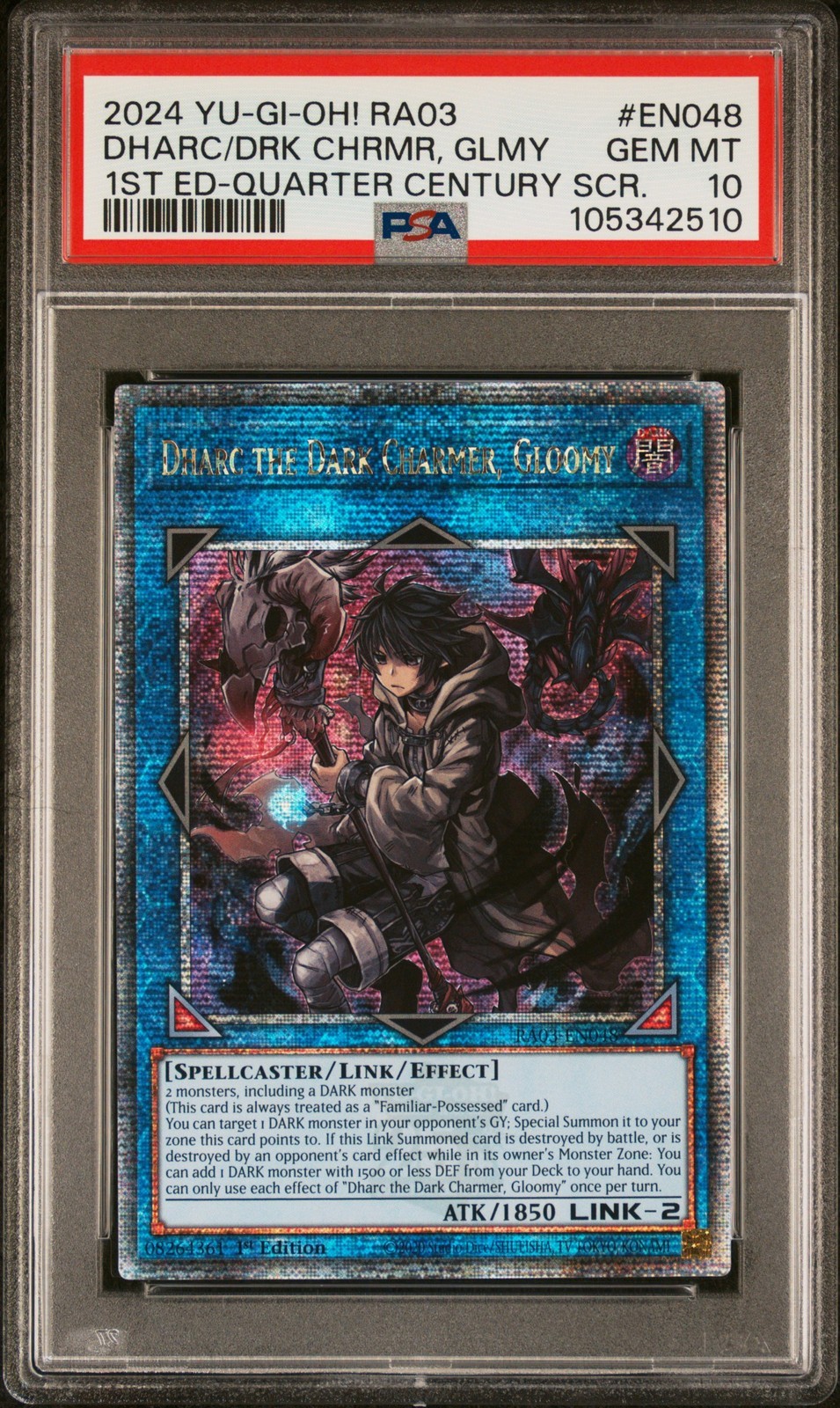 遊戯王英語版 2024 RA03-QUARTER CENTURY BONANZA DHARC THE DARK CHARMER GLOOMY PSA 10 鑑定済【中古】｜Basqueバスク