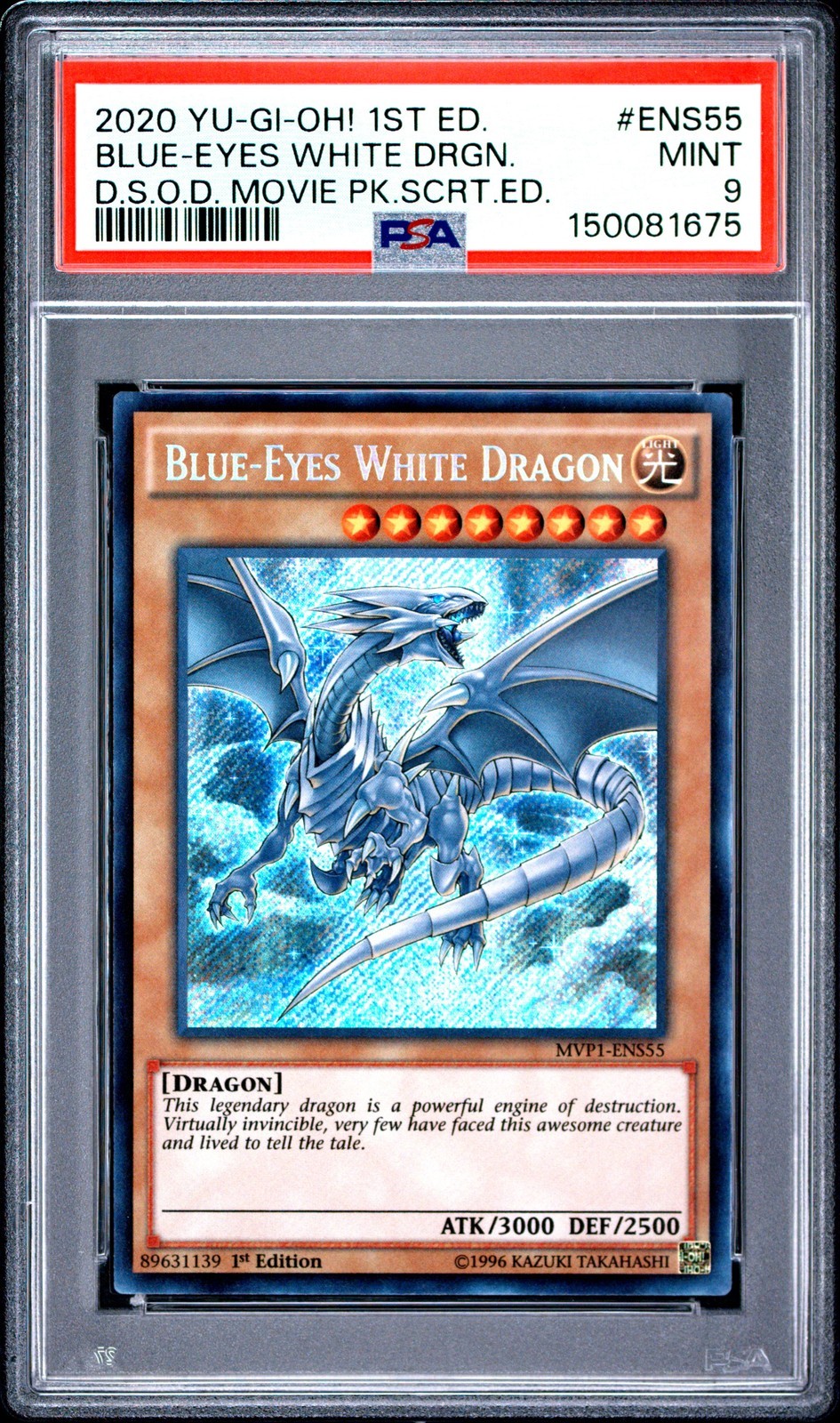 遊戯王英語版 2020 1ST EDITION BLUE-EYES WHITE DRAGON #ENS55 PSA 9 鑑定済【中古】｜Basqueバスク 24,495円