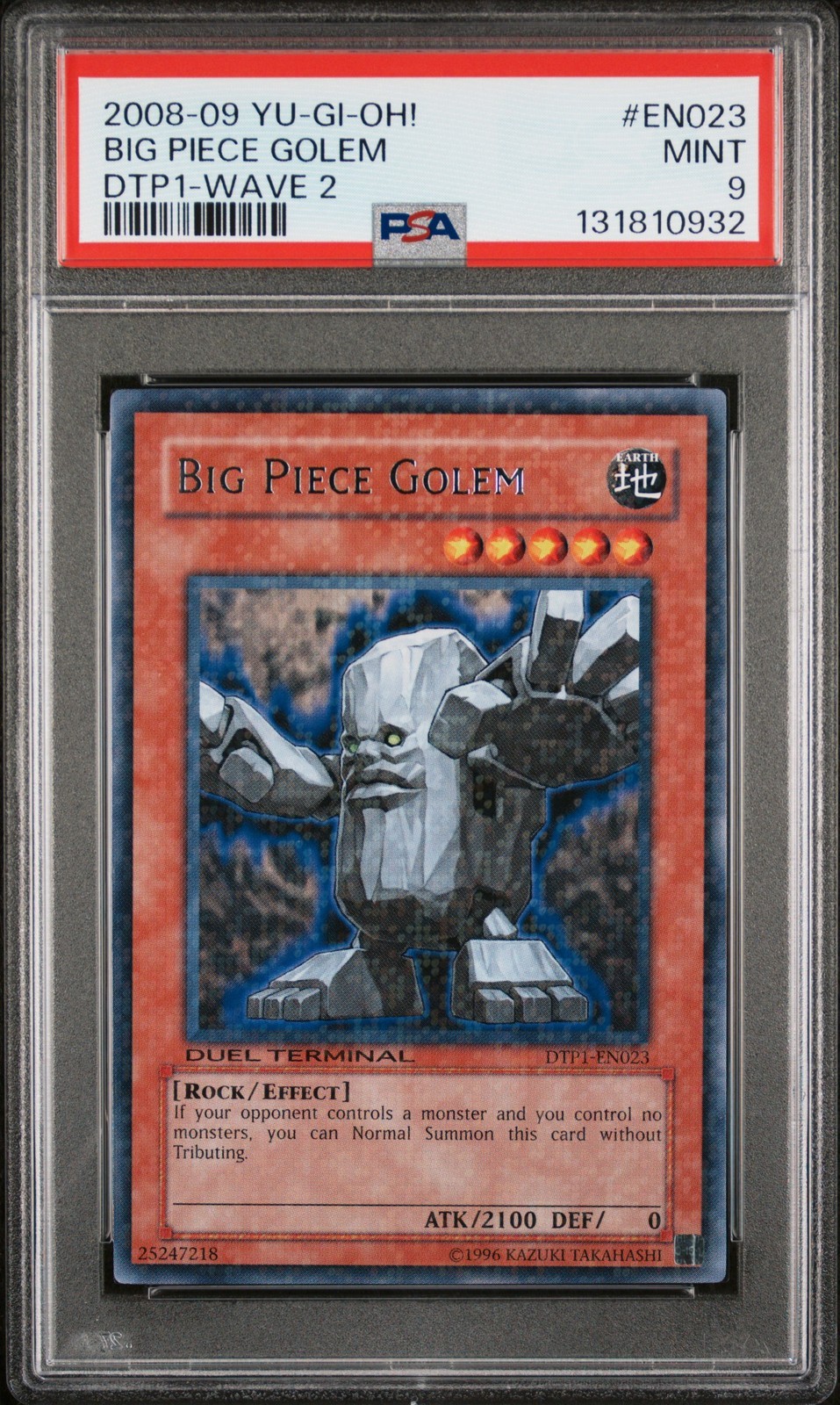 遊戯王英語版 2008-09 DUEL TERMINAL PREV WAVE 2 ビッグ・ピース・ゴーレム #EN023 PSA 9 鑑定済【中古】｜Basqueバスク