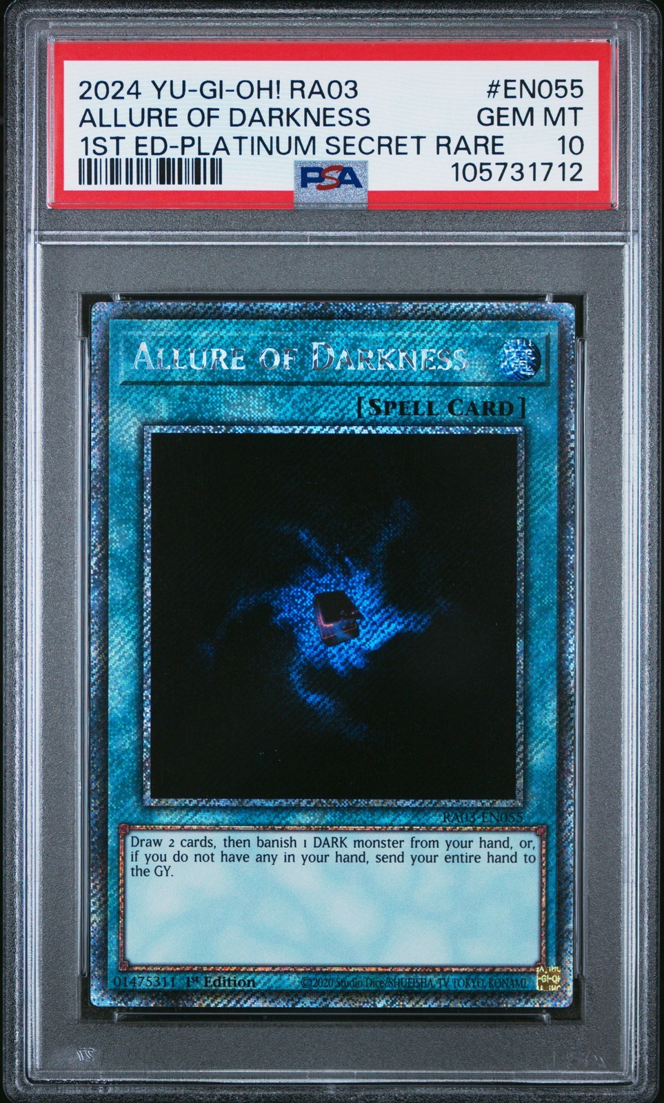 遊戯王英語版 2024 RA03 Quarter Century Bonanza Allure of Darkness EN055 PSA 10 鑑定済【中古】|Basqueバスク