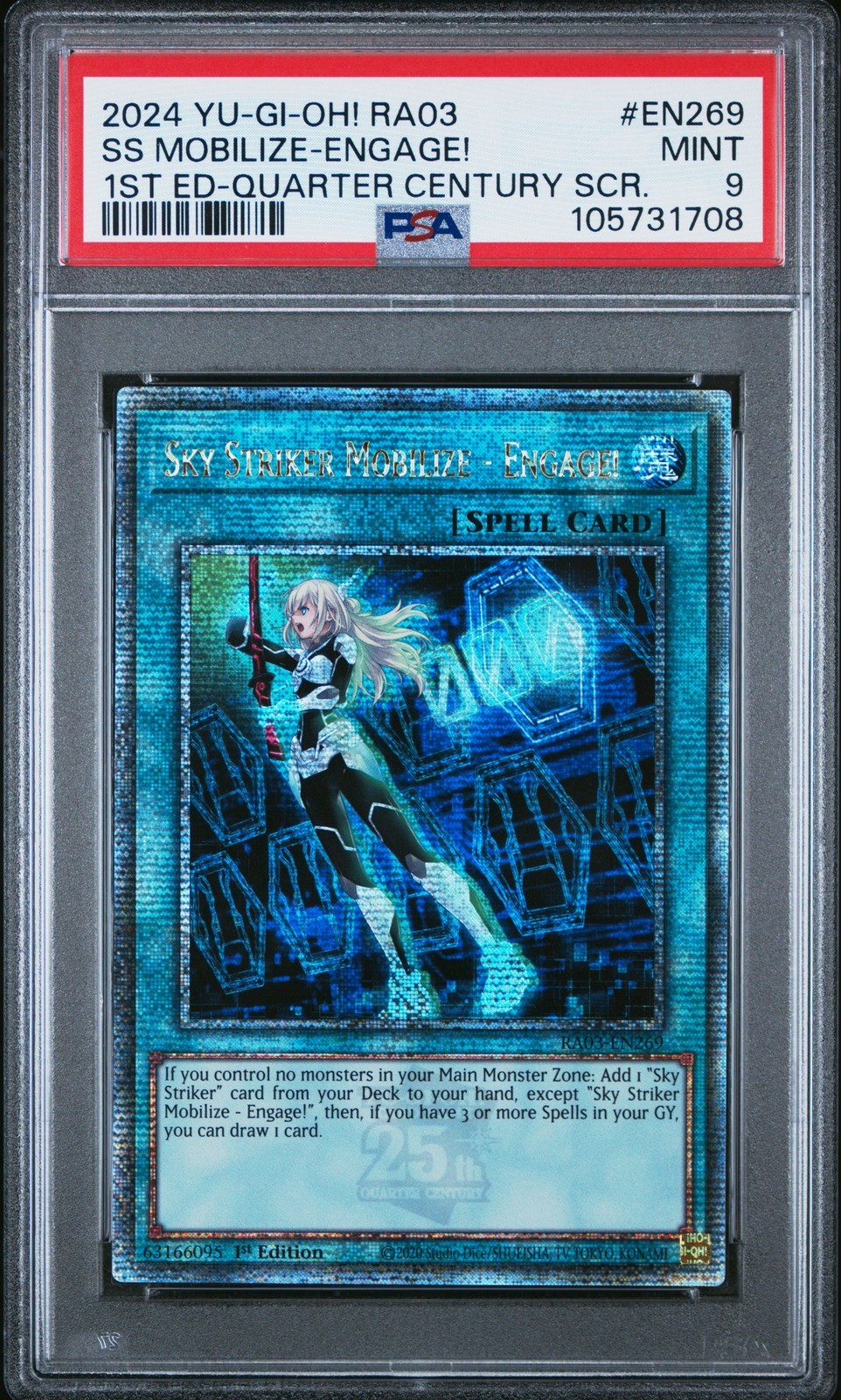 遊戯王英語版 2024 Quarter Century Bonanza Sky Striker Mobilize - Engage! RA03 PSA 9 鑑定済【中古】|Basqueバスク