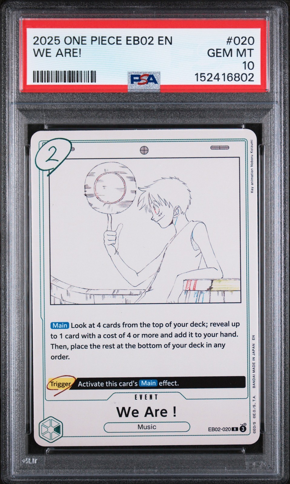 ワンピース英語版 2025 EB02-EXTRA BOOSTER -ANIME 25TH COLLECTION- WE ARE! #020 PSA10 鑑定済【中古】｜Basqueバスク