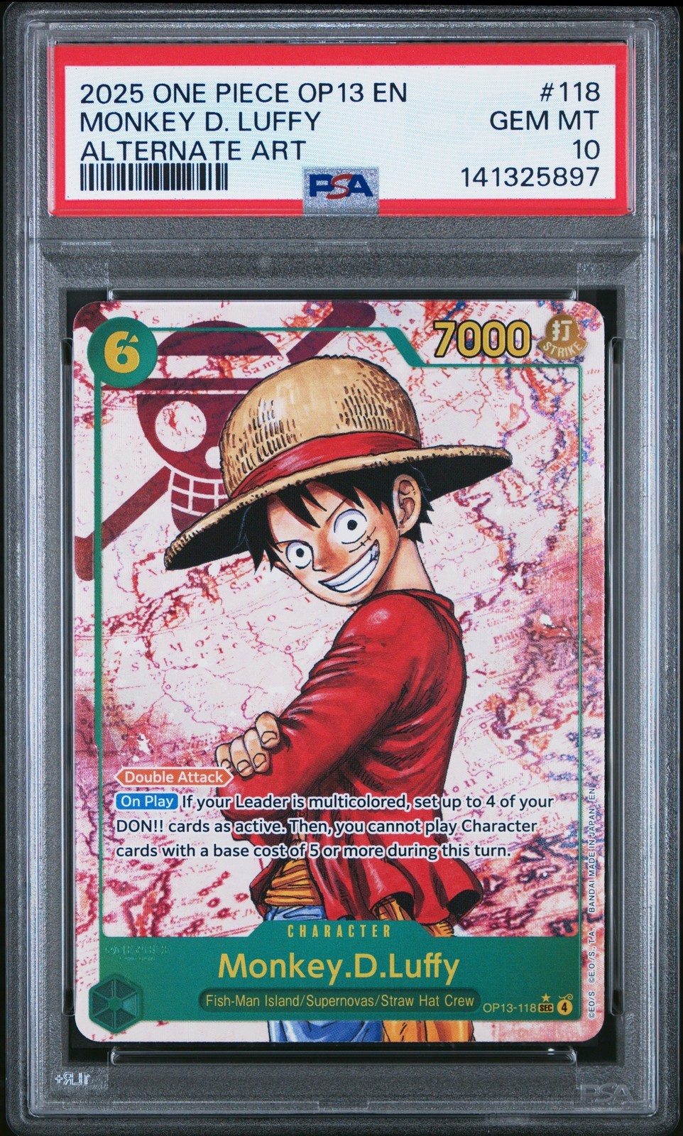 ワンピース英語版 2025 ONE PIECE OP13-CARRYING ON HIS WILL モンキー・D・ルフィ MONKEY D. LUFFY ALTERNATE ART PSA10 鑑定済【中古】|Basqueバスク