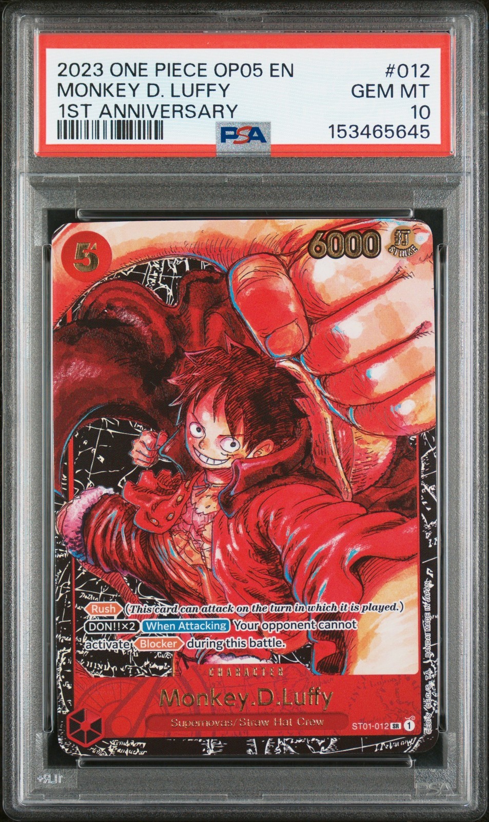 ワンピース英語版 2023 OP05-AWAKENING OF THE NEW ERA モンキー・D・ルフィ MONKEY D. LUFFY #012 PSA 10 鑑定済【中古】|Basqueバスク