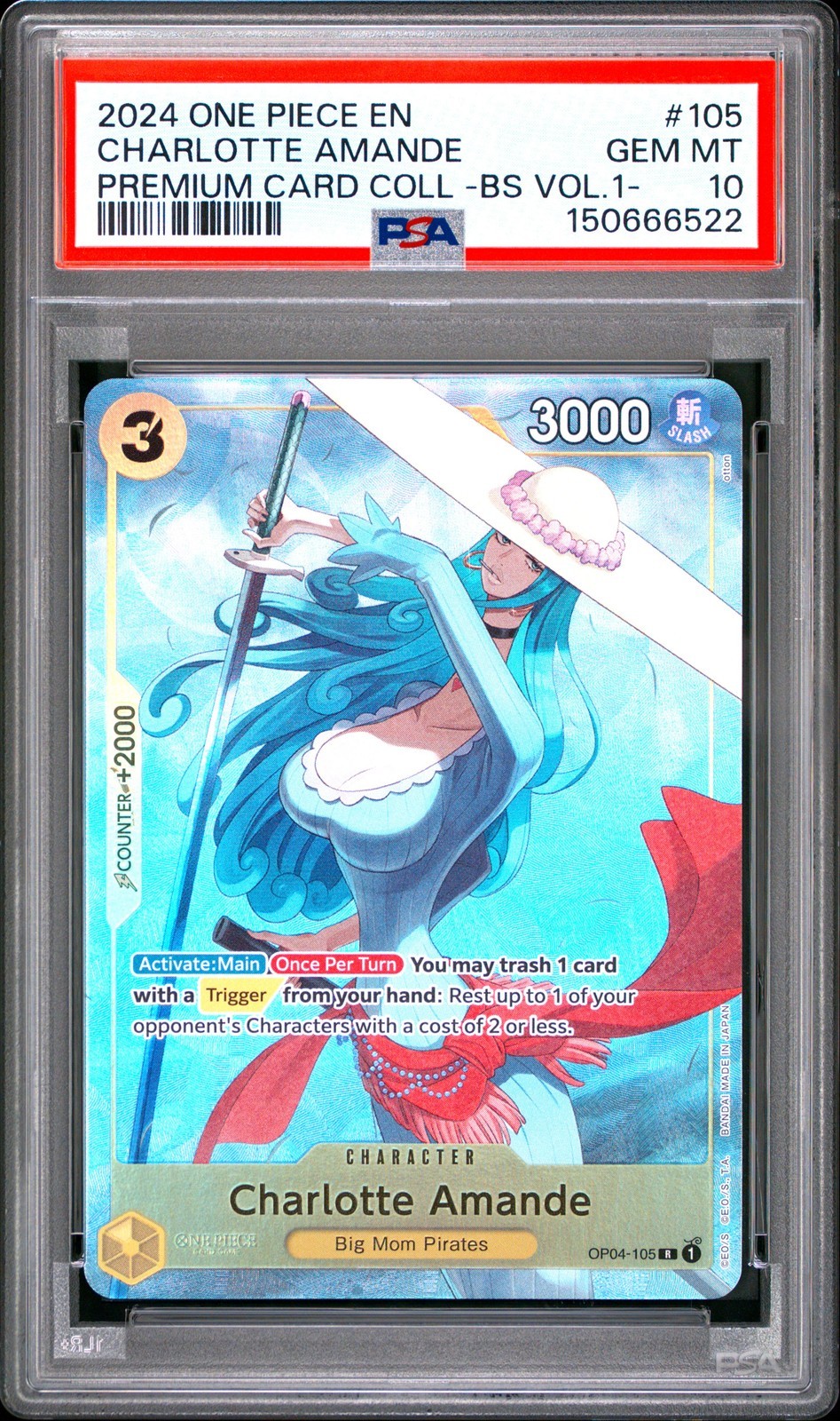 ワンピース英語版 PREMIUM CARD COLLECTION -BEST SELECTION VOL.1- CHARLOTTE AMANDE PSA 10 鑑定済【中古】｜Basqueバスク 23,287円