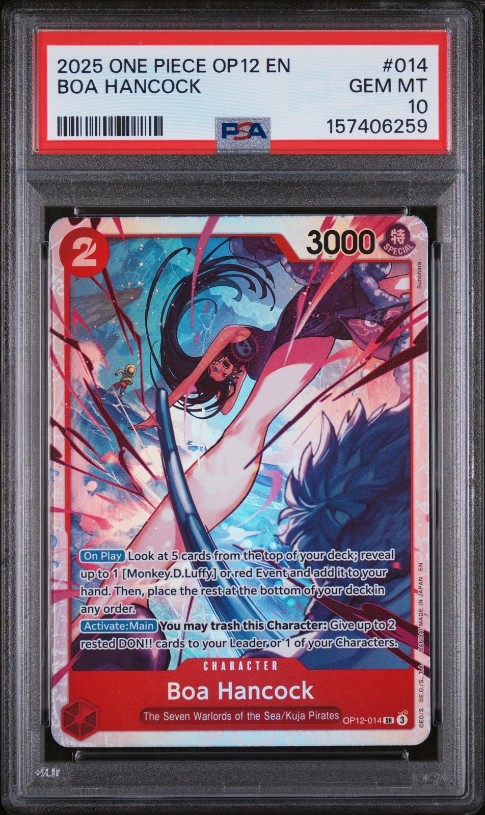 ワンピース英語版 2025 OP12-LEGACY OF THE MASTER ボア・ハンコック BOA HANCOCK #014 PSA 10 鑑定済【中古】|Basqueバスク