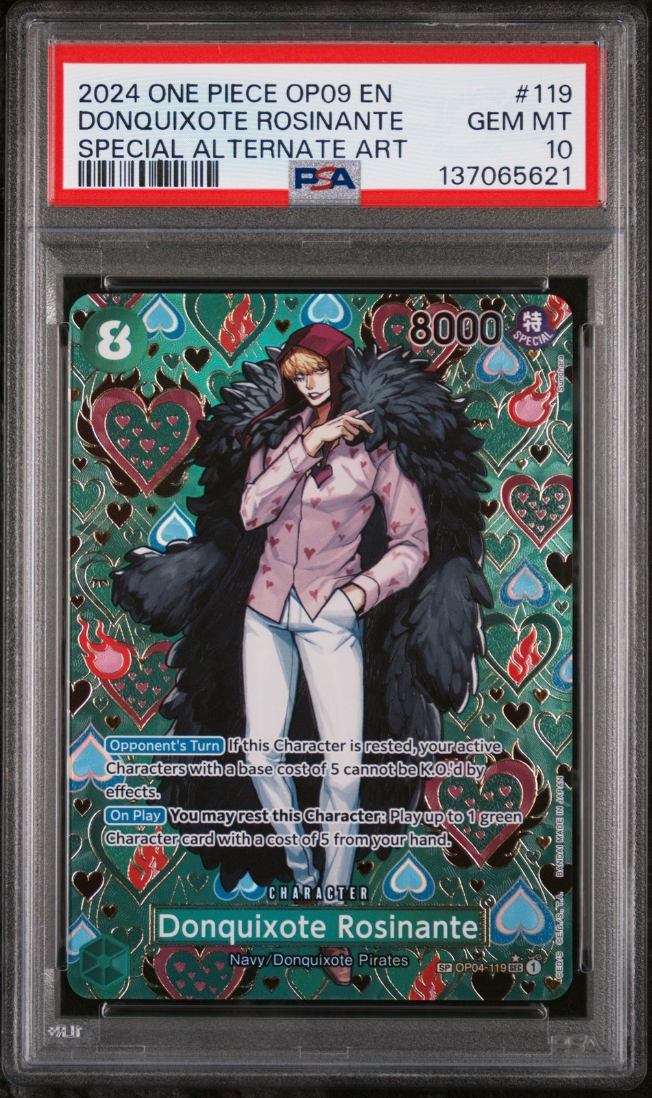 ワンピース英語版 2024 ONE PIECE OP09-EMPERORS IN THE NEW WORLD ドンキホーテ・ロシナンテ #119 PSA 10 鑑定済【中古】|Basqueバスク