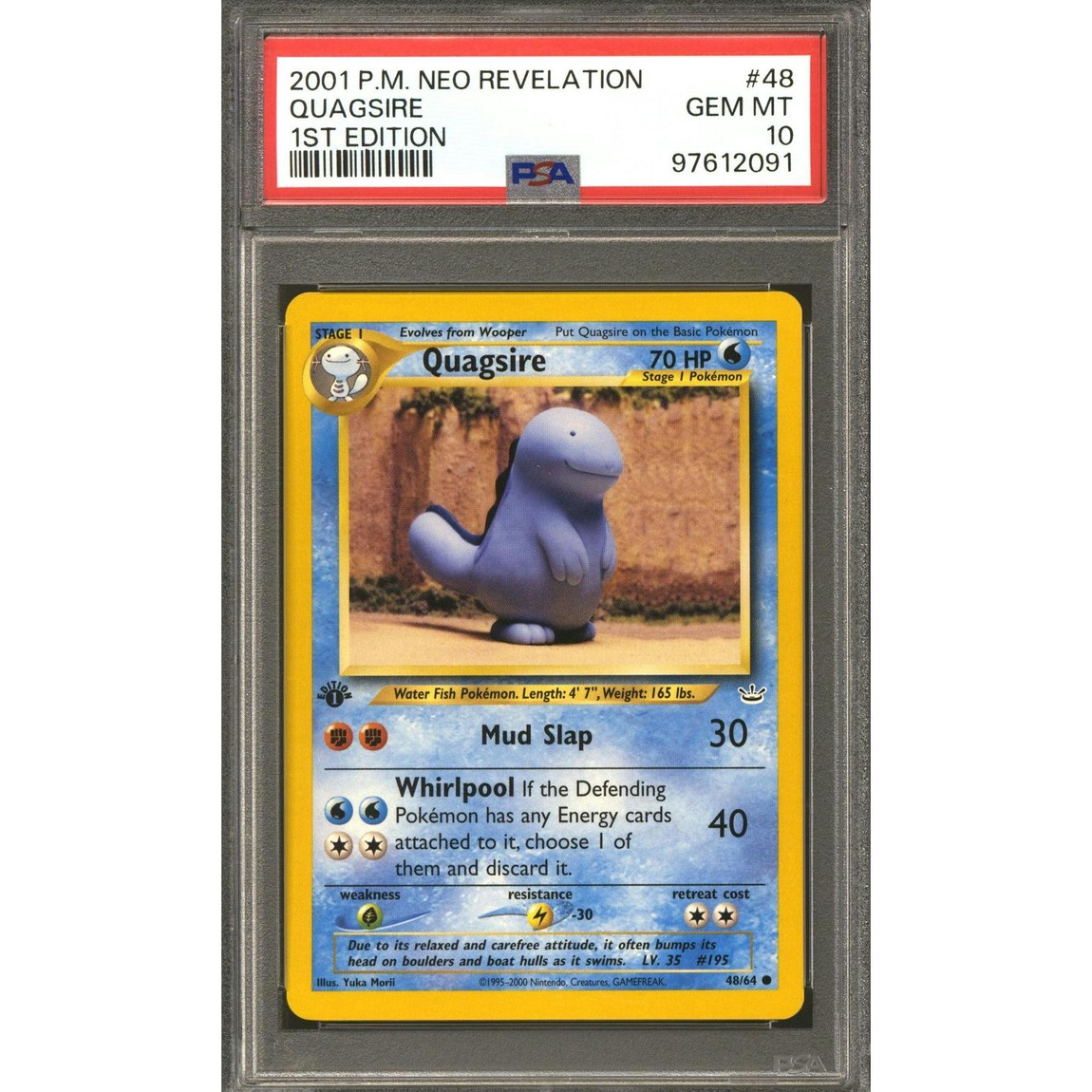 ポケモン英語版 Neo Revelation 1st Edition ヌオー 48/64 PSA 10 鑑定済【中古】|Basqueバスク
