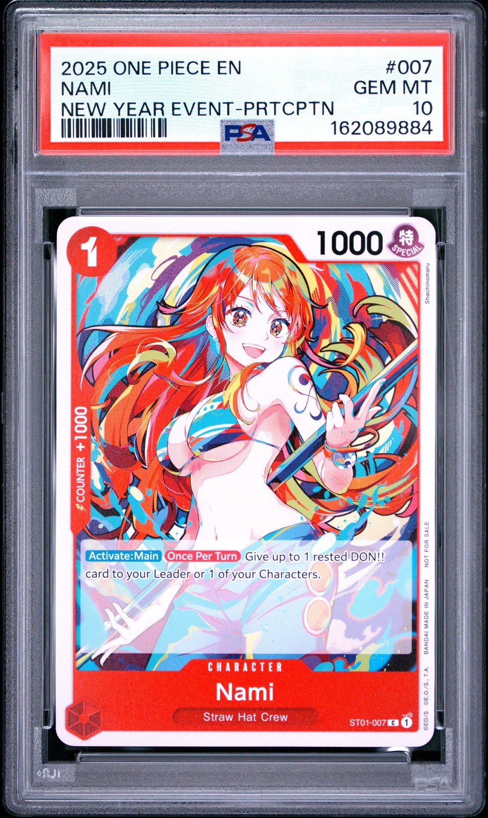ワンピース英語版 2025 ONE PIECE PROMOS NEW YEAR EVENT-PARTICIPATION ナミ NAMI プロモ #007 PSA 10 鑑定済【中古】｜Basqueバスク 58,465円