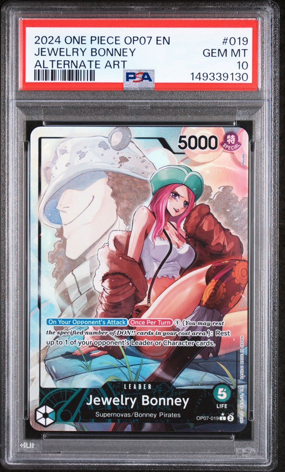 ワンピース英語版 2024 OP07 500 YEARS IN THE FUTURE JEWELRY BONNEY ALTERNATE ART PSA10 鑑定済【中古】|Basqueバスク