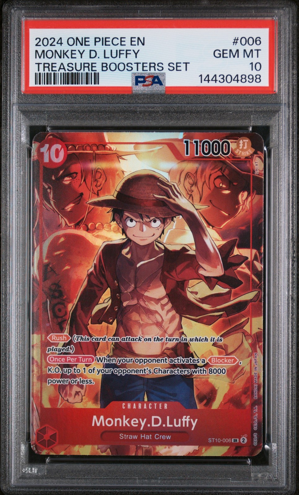 ワンピース英語版 2024 One Piece Promos Treasure Boosters Set モンキー・D・ルフィ プロモ #006 PSA 10 鑑定済【中古】｜Basqueバスク