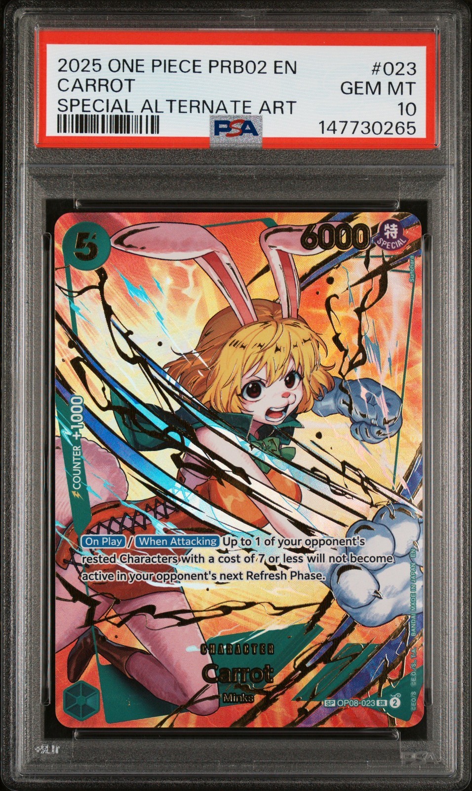 ワンピース英語版 2025 PRB02-PREM BOOSTER -ONE PIECE CARD THE BEST- VOL.2 CARROT PSA 10 鑑定済【中古】｜Basqueバスク