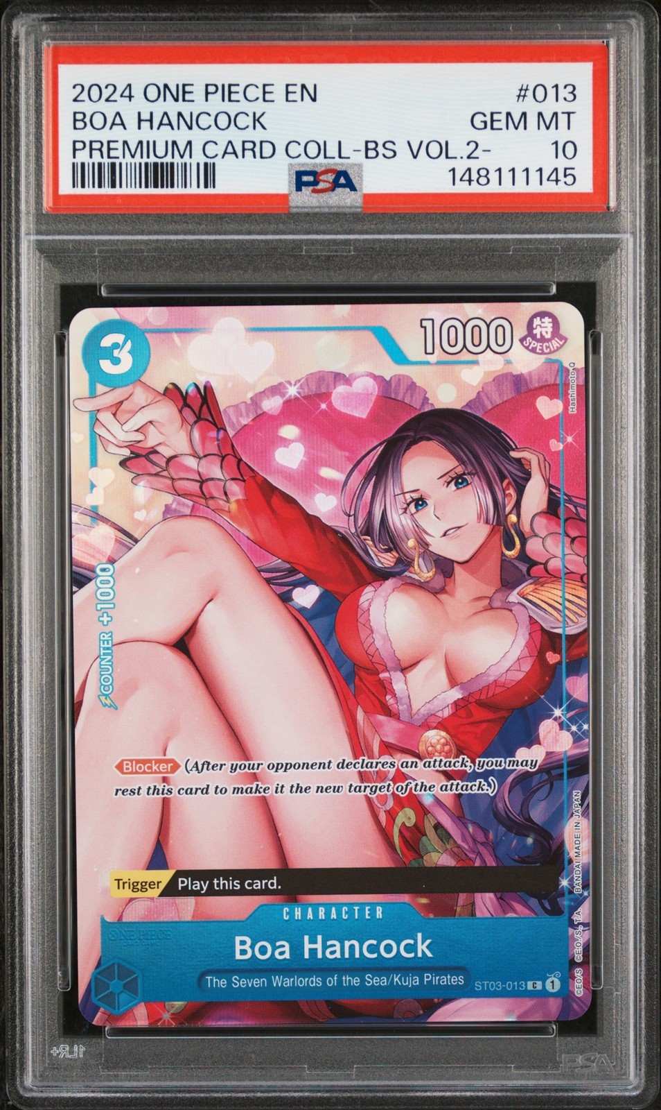 ワンピース英語版 2024 PREMIUM CARD COLLECTION BEST SELECTION VOL.2 ボア・ハンコック PSA 10 鑑定済【中古】|Basqueバスク