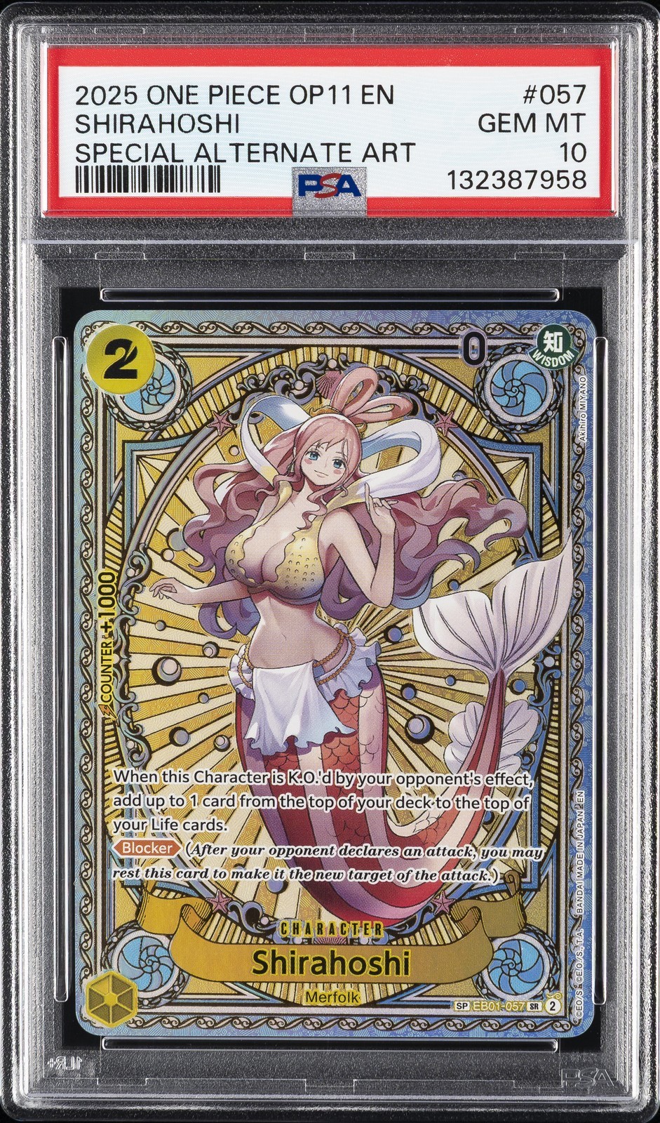 ワンピース英語版 2025 ONE PIECE OP11-A FIST OF DIVINE SPEED SHIRAHOSHI #057 PSA10 鑑定済【中古】|Basqueバスク