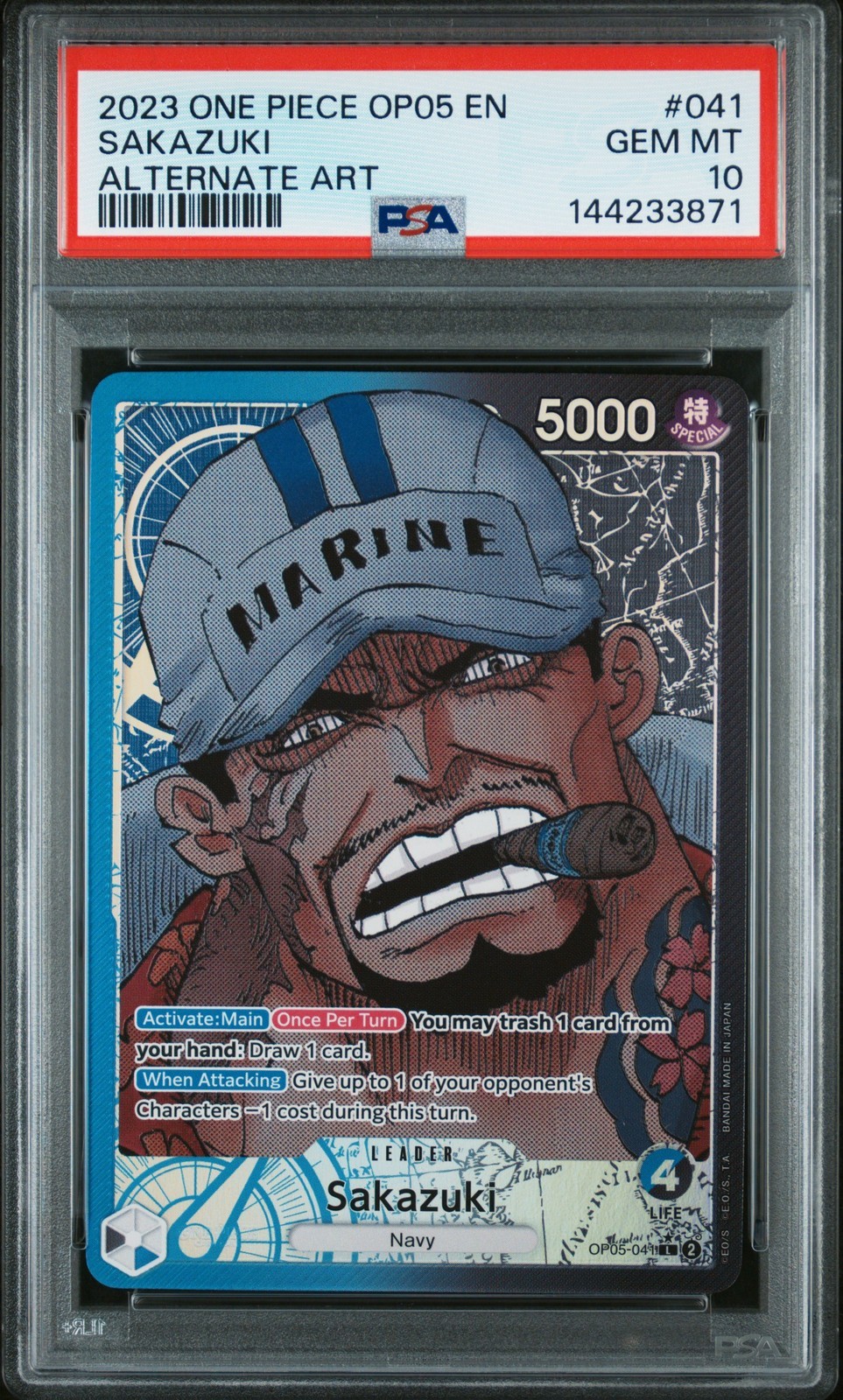 ワンピース英語版 2023 OP05-AWAKENING OF THE NEW ERA SAKAZUKI ALTERNATE ART #041 PSA 10 鑑定済【中古】｜Basqueバスク