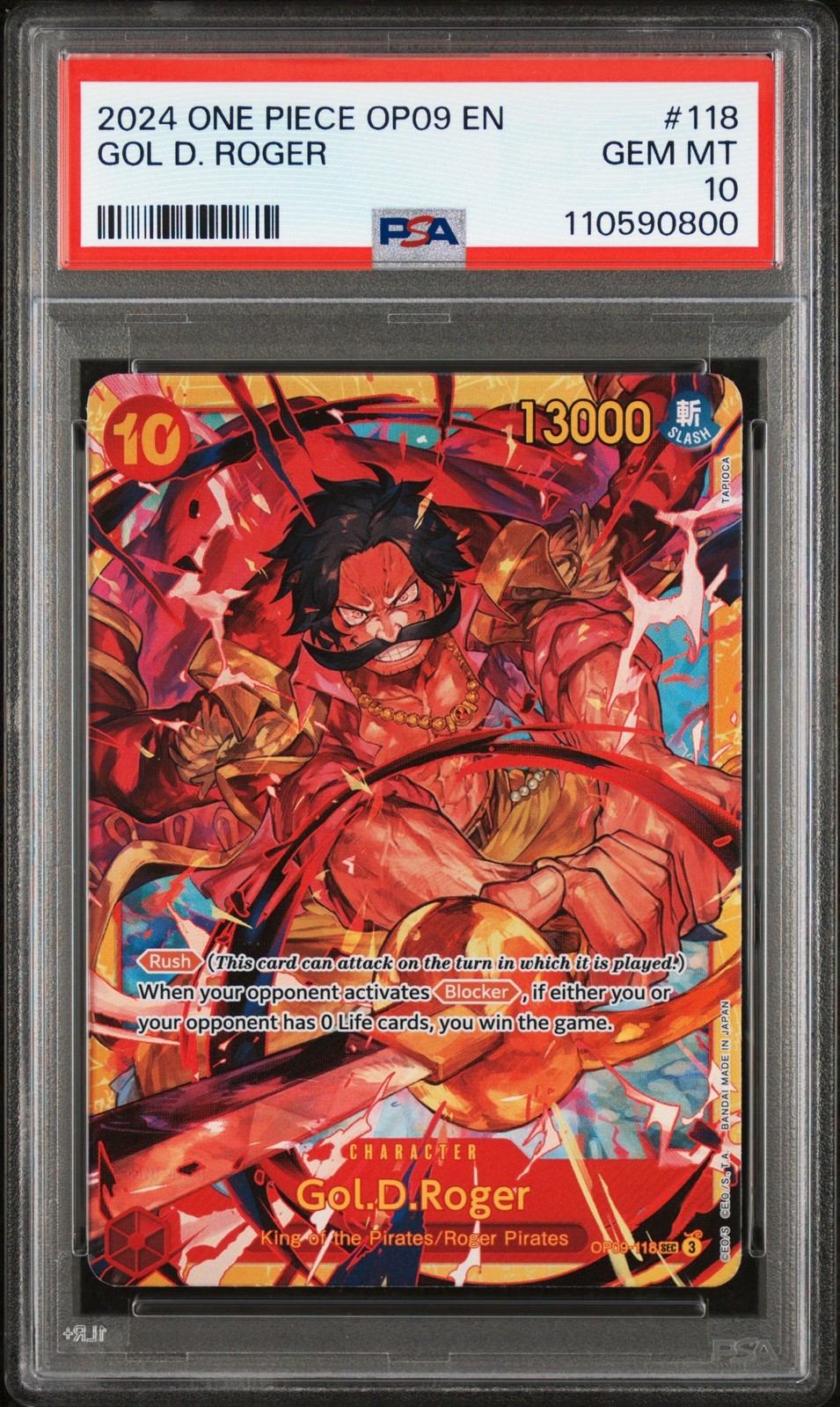 ワンピース英語版 2024 ONE PIECE OP09-EMPERORS IN THE NEW WORLD GOL D. ROGER #118 PSA10 鑑定済【中古】｜Basqueバスク 29,526円