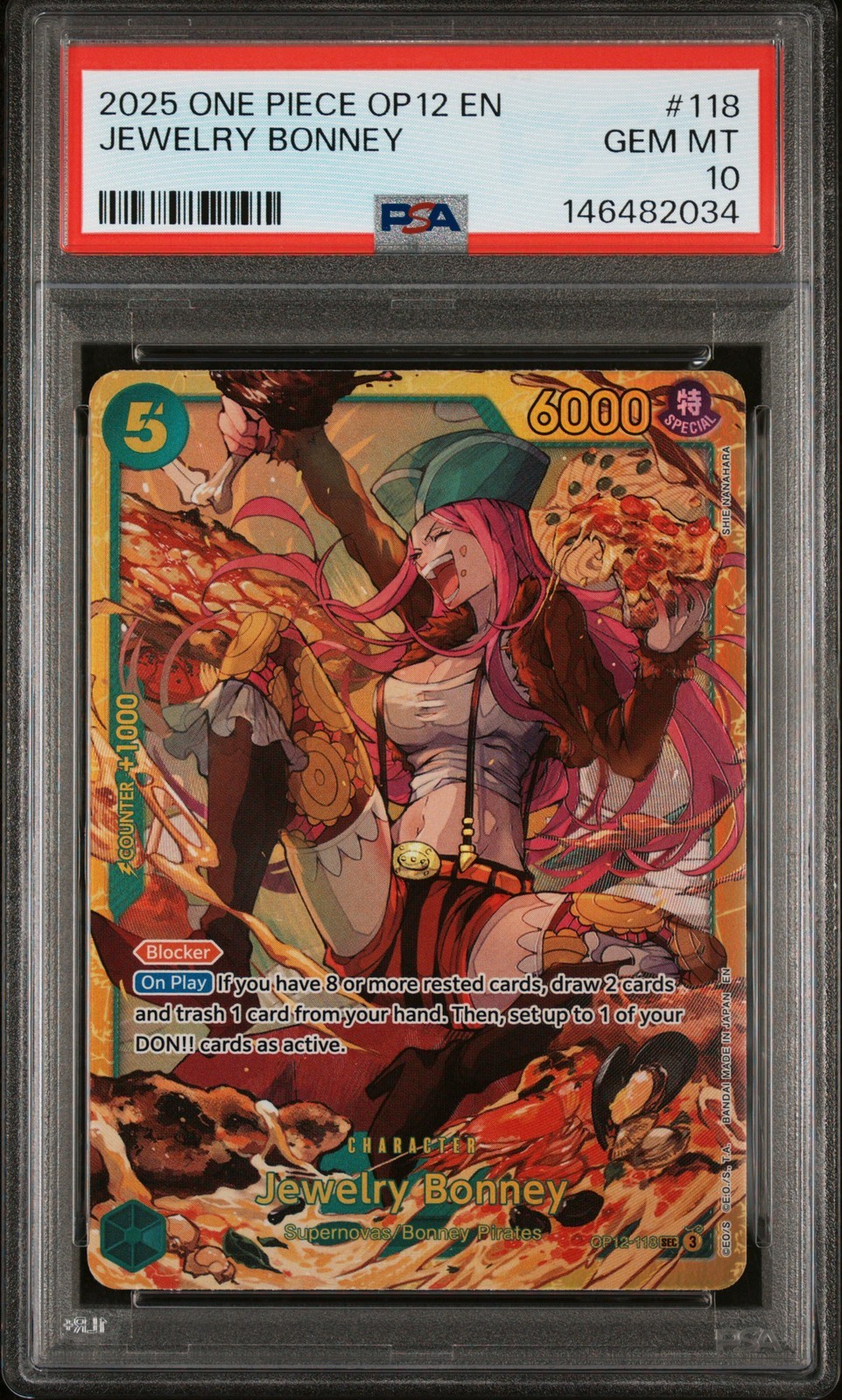 ワンピース英語版 2025 ONE PIECE OP12-LEGACY OF THE MASTER JEWELRY BONNEY #118 PSA 10 鑑定済【中古】|Basqueバスク