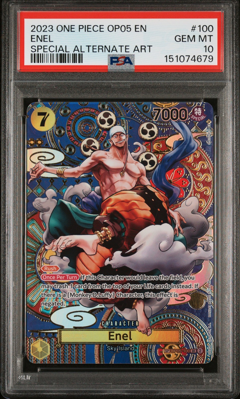ワンピース英語版 2023 Awakening of the New Era Enel Special Alternate Art OP05 PSA 10 鑑定済【中古】｜Basqueバスク