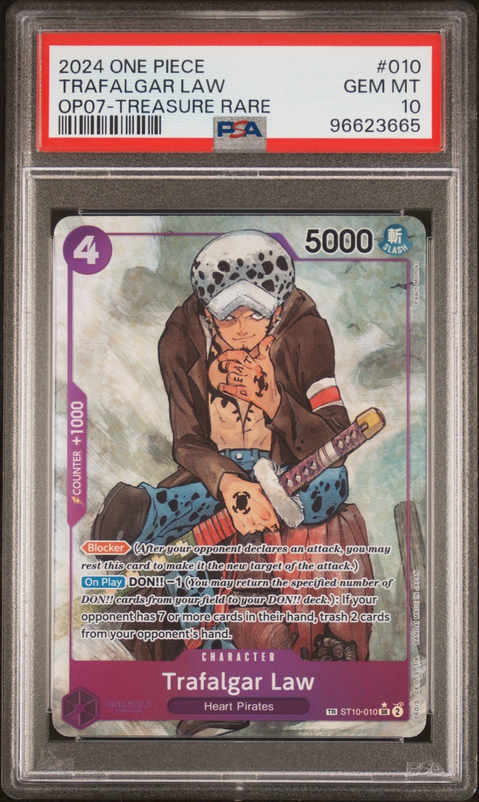 ワンピース英語版 2024 500 Years in the Future トラファルガー・ロー OP07 Treasure Rare PSA10 鑑定済【中古】|Basqueバスク