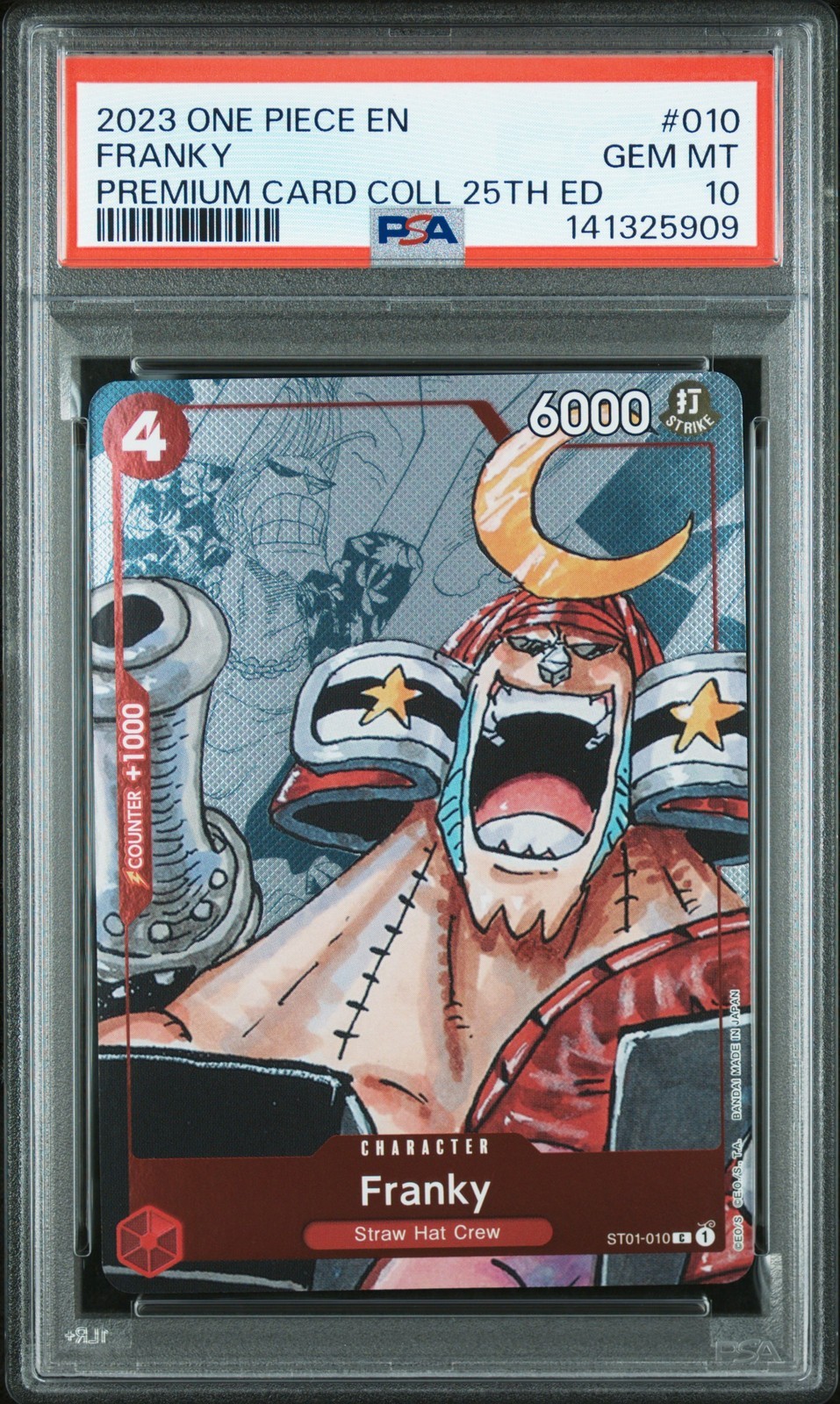 ワンピース英語版 2023 ONE PIECE PREMIUM CARD COLLECTION 25TH EDITION フランキー FRANKY #010 PSA 10 鑑定済【中古】|Basqueバスク
