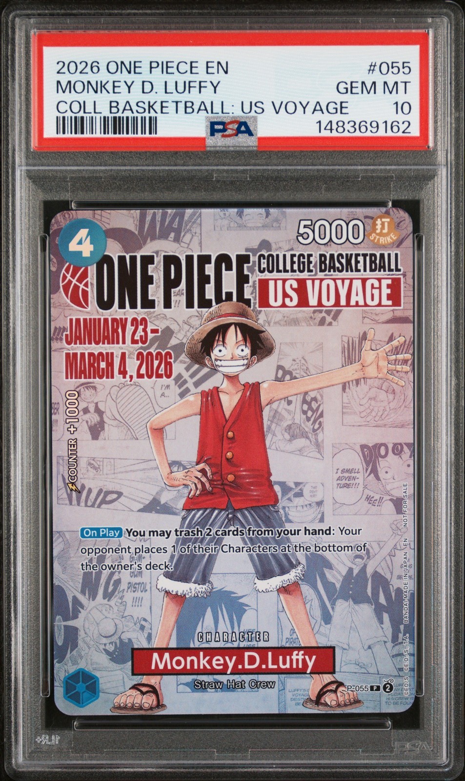 ワンピース英語版 2026 One Piece Promos Monkey D. Luffy プロモ #055 PSA 10 鑑定済【中古】｜Basqueバスク