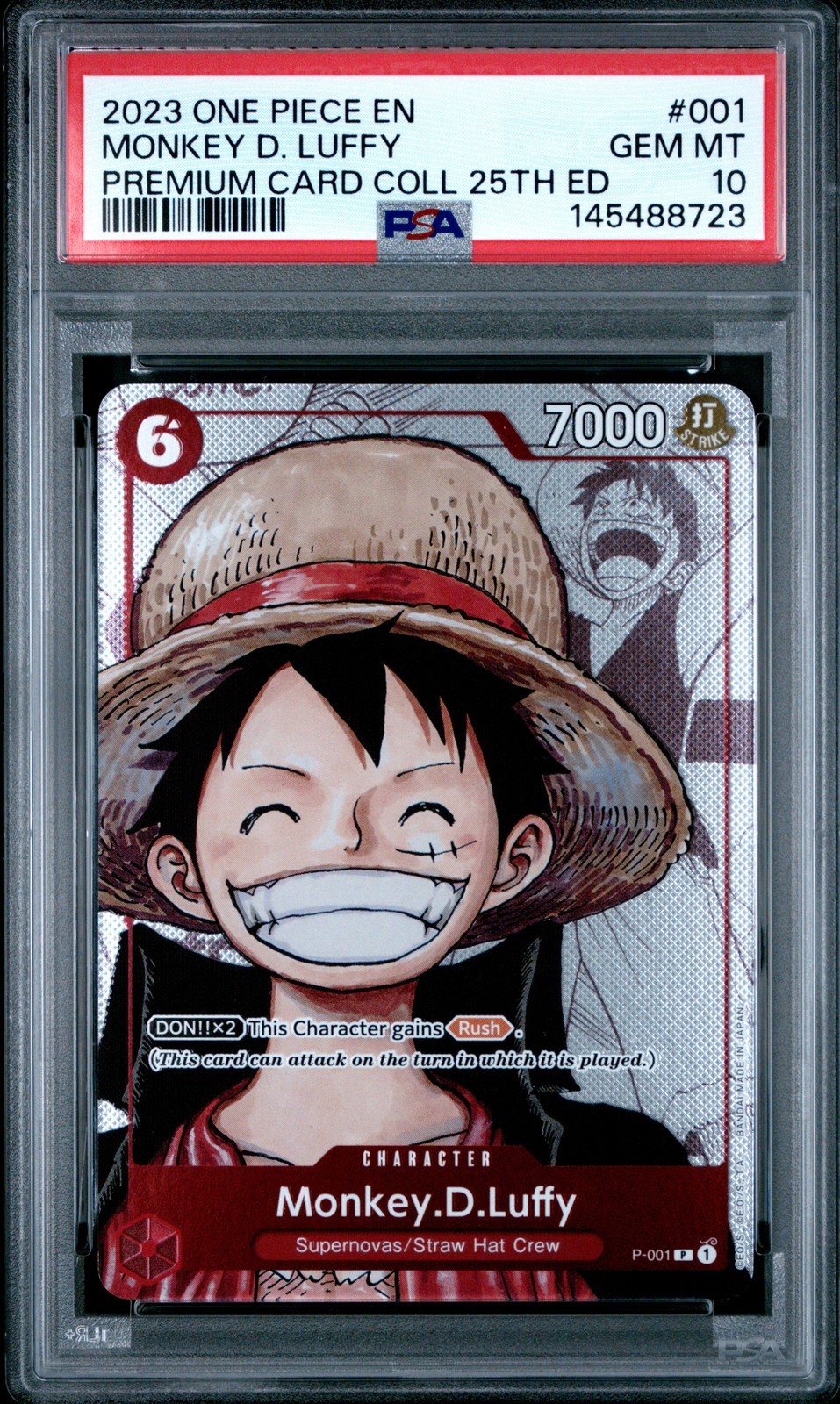 ワンピース英語版 2023 PREMIUM CARD COLLECTION 25TH #001 MONKEY D. LUFFY PSA 10 鑑定済【中古】｜Basqueバスク