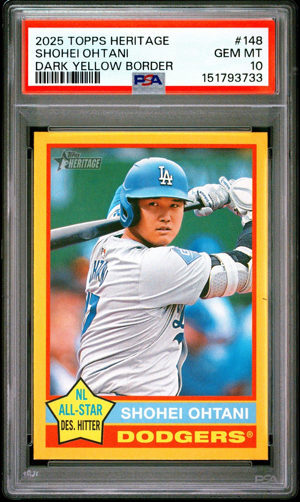 MLB 2025 Topps Heritage 大谷翔平 Dark Yellow Border #148 PSA 10 鑑定済【中古】｜Basqueバスク