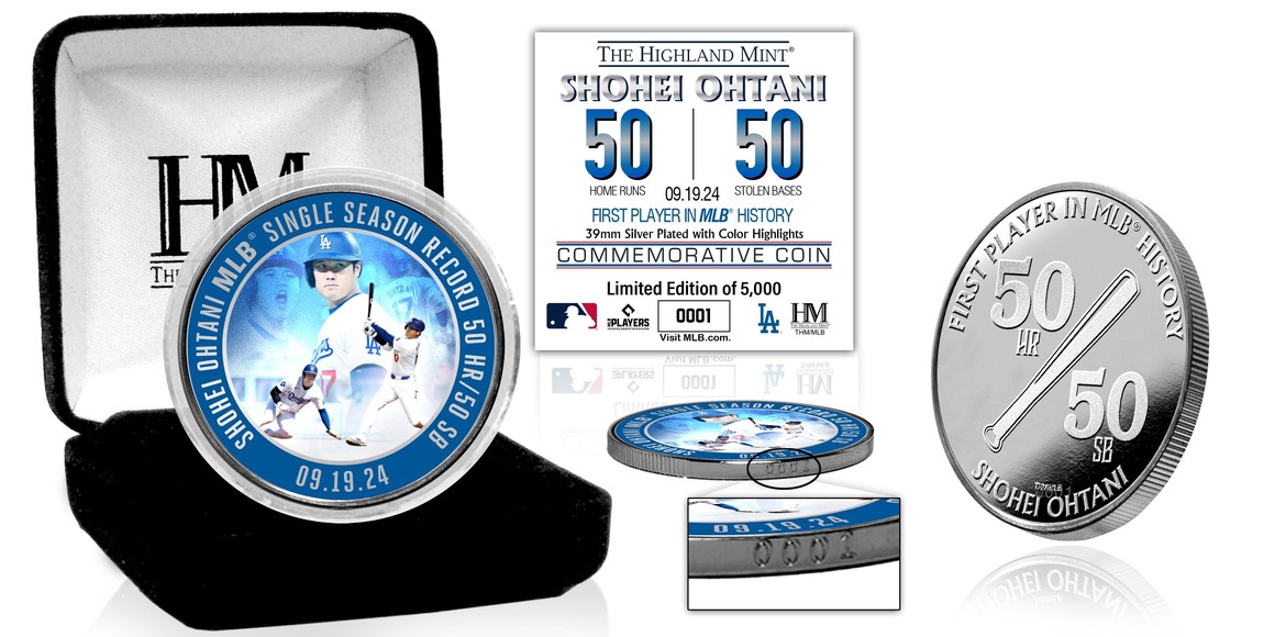 MLB 大谷翔平 ロサンゼルス・ドジャース 50/50 シルバーコイン｜Basqueバスク