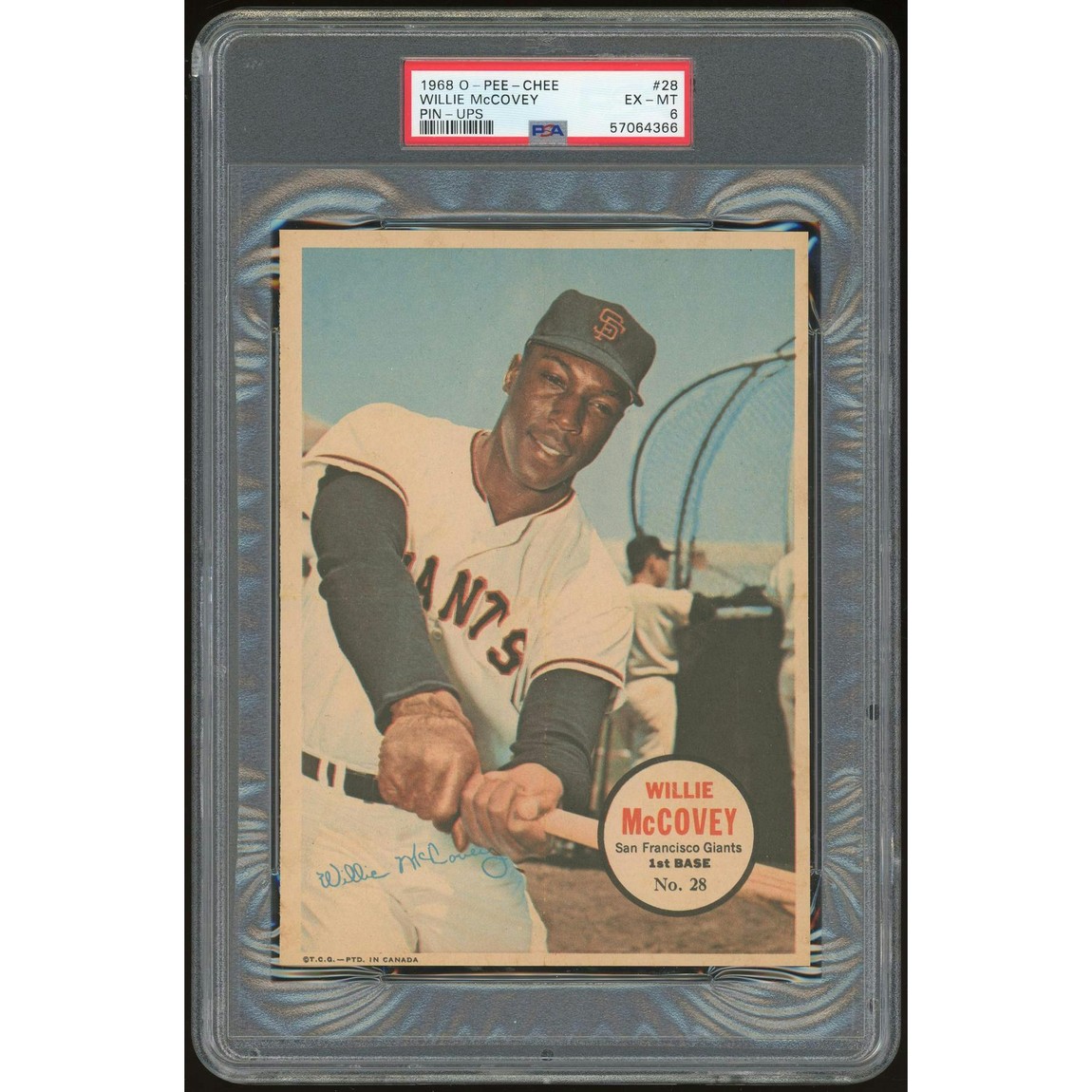 MLB 1968 O-Pee-Chee Pin-Ups ウィリー・マッコビー #28 PSA 6 鑑定済【中古】|Basqueバスク