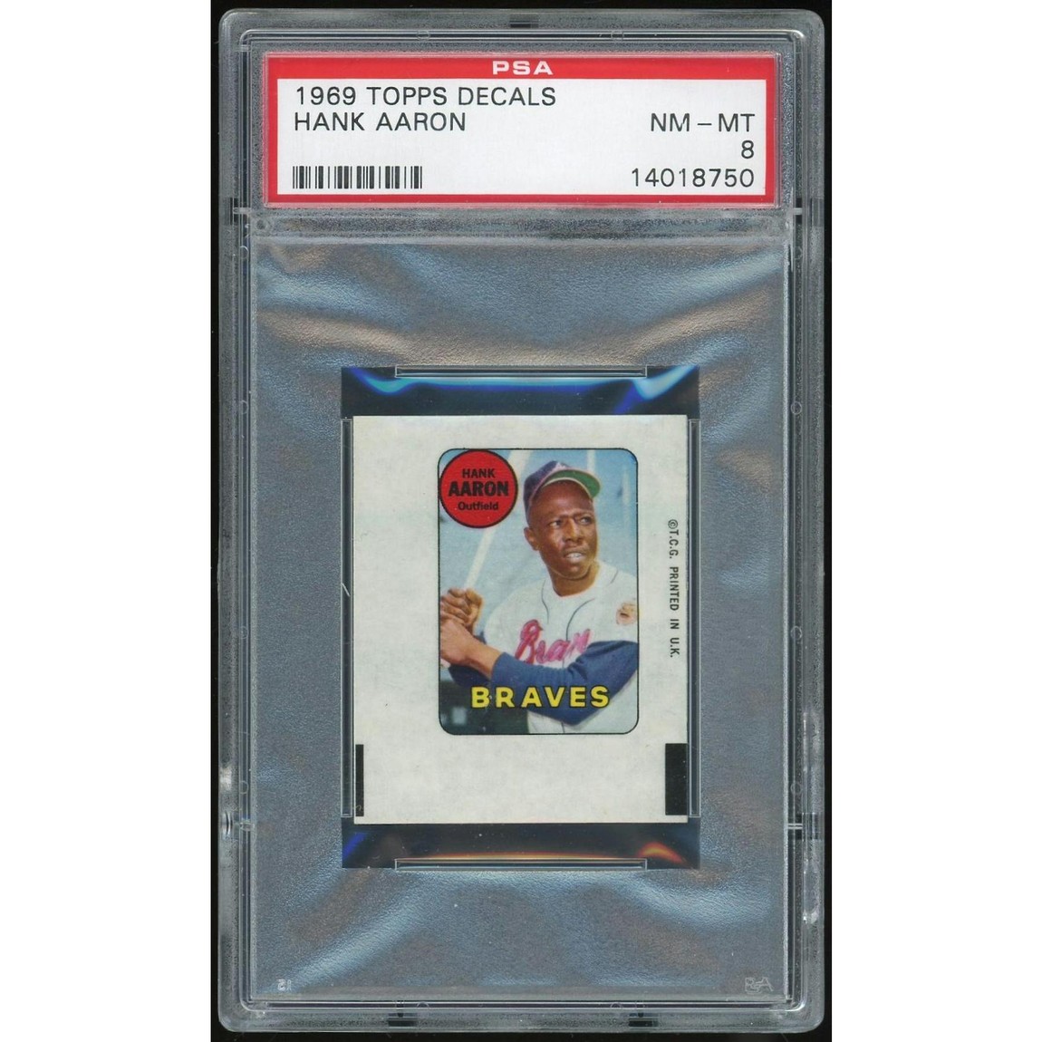 MLB 1969 Topps Decals ハンク・アーロン PSA 8 鑑定済【中古】|Basqueバスク