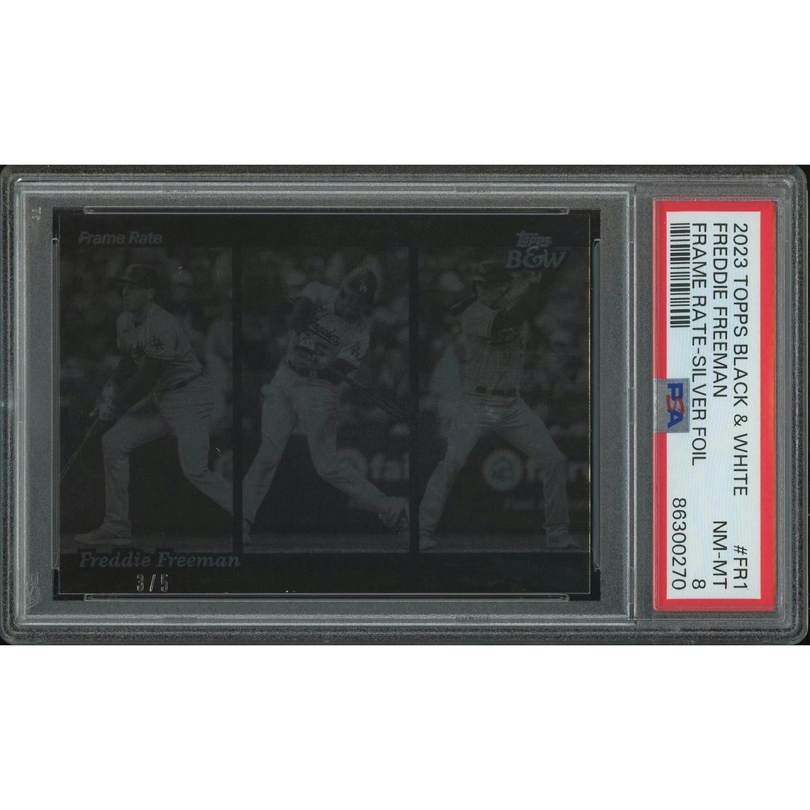 MLB 2023 Topps Black & White フレディ・フリーマン Silver Foil Frame Rate #FR1 /5 PSA 8 鑑定済【中古】｜Basqueバスク