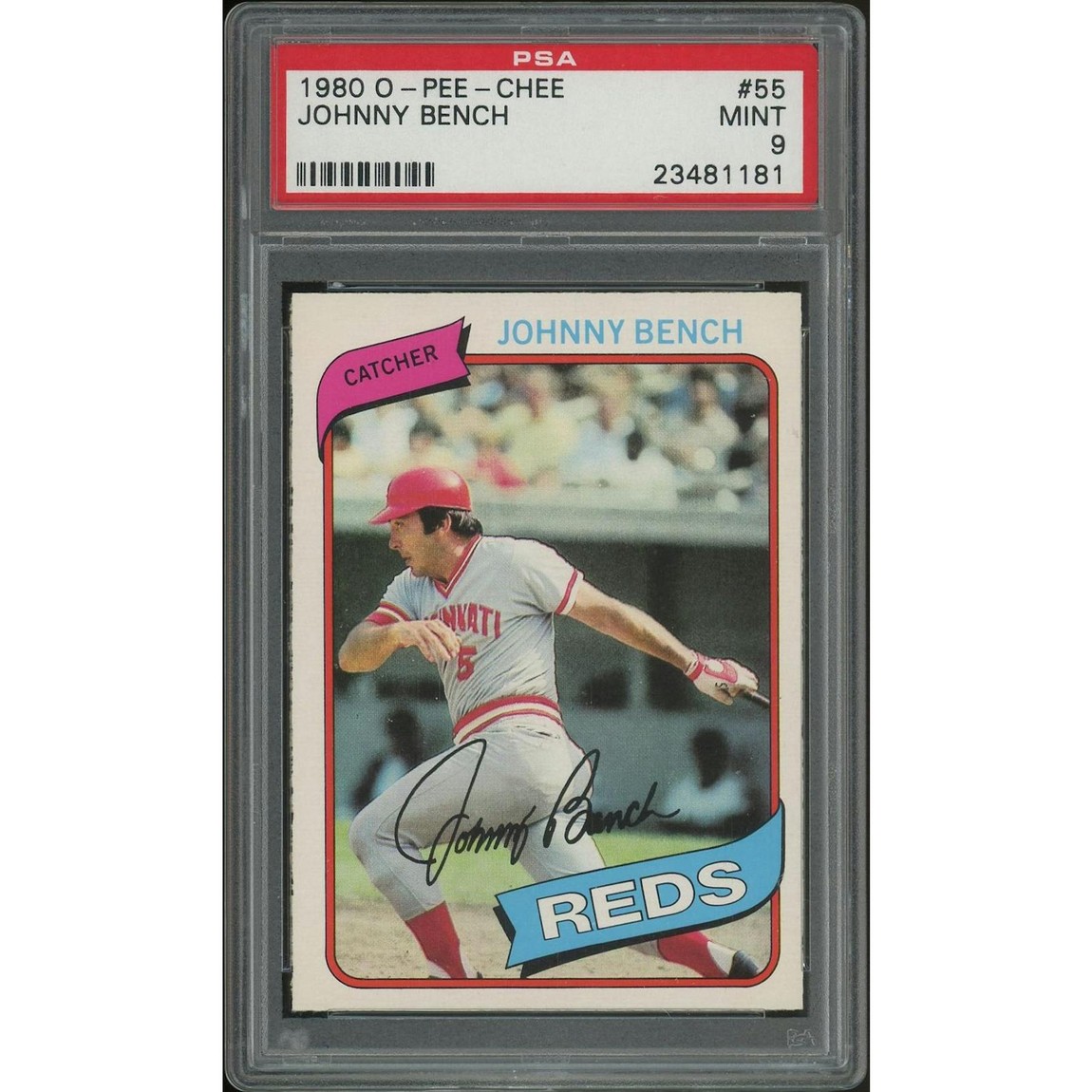 MLB 1980 O-Pee-Chee ジョニー・ベンチ #55 PSA 9 鑑定済【中古】|Basqueバスク