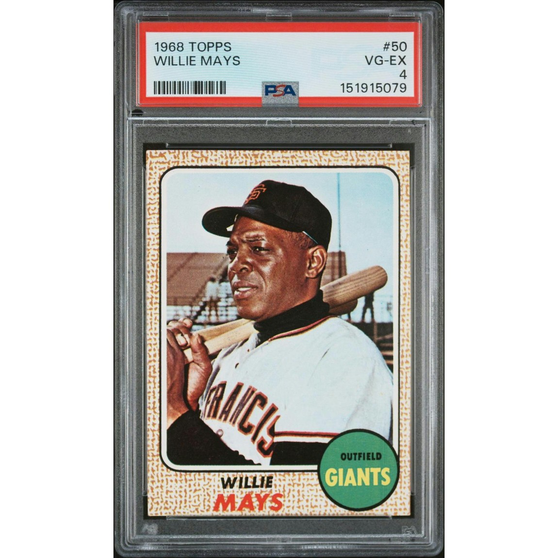 MLB 1968 Topps ウィリー・メイズ #50 PSA 4 鑑定済【中古】|Basqueバスク