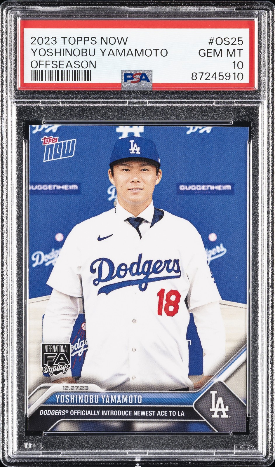 MLB 2023 TOPPS NOW OFFSEASON 山本由伸 #OS25 PSA 10 鑑定済【中古】|Basqueバスク
