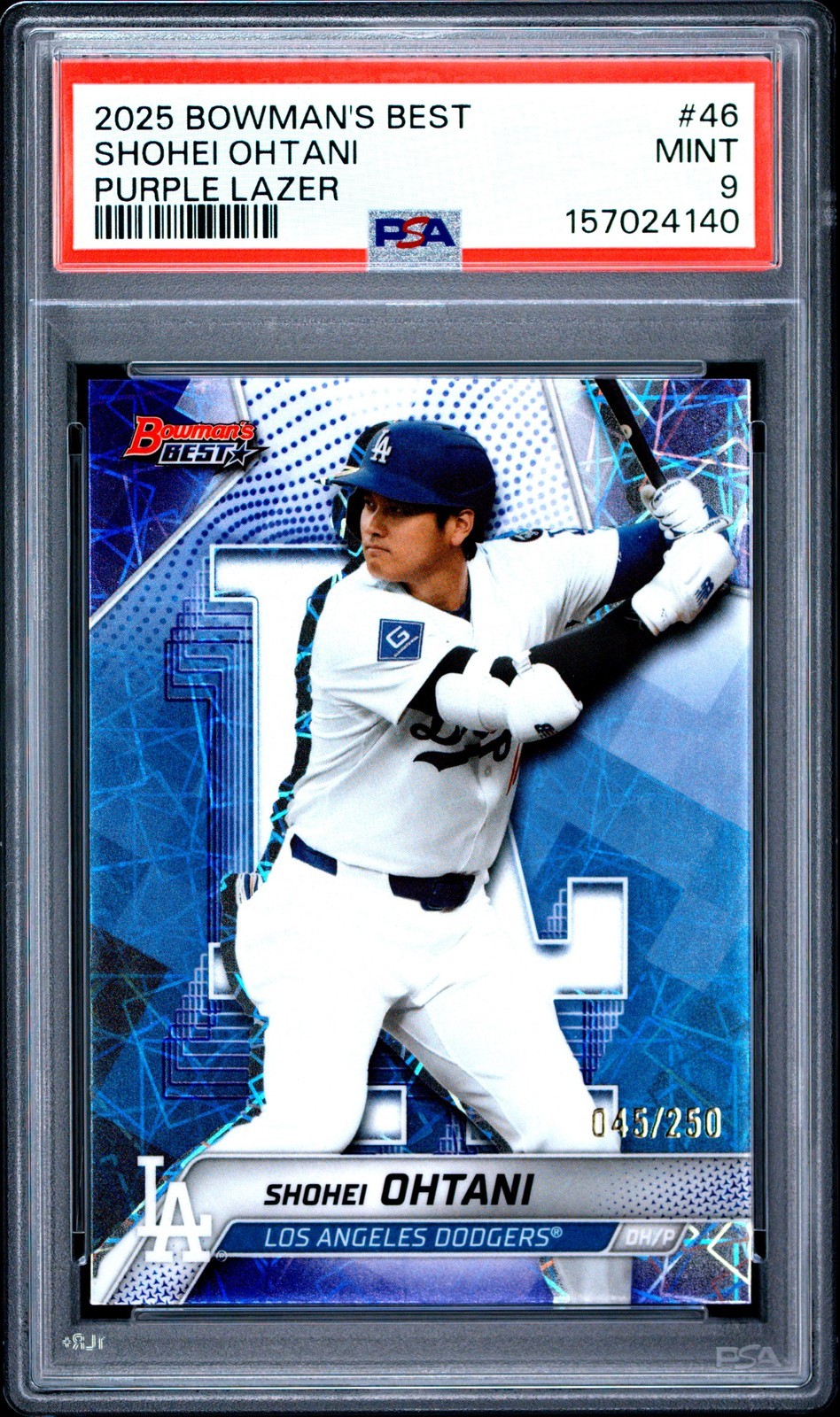 MLB 2025 BOWMAN'S BEST 大谷翔平 PURPLE LAZER #46 45/250 PSA 9 鑑定済【中古】｜Basqueバスク