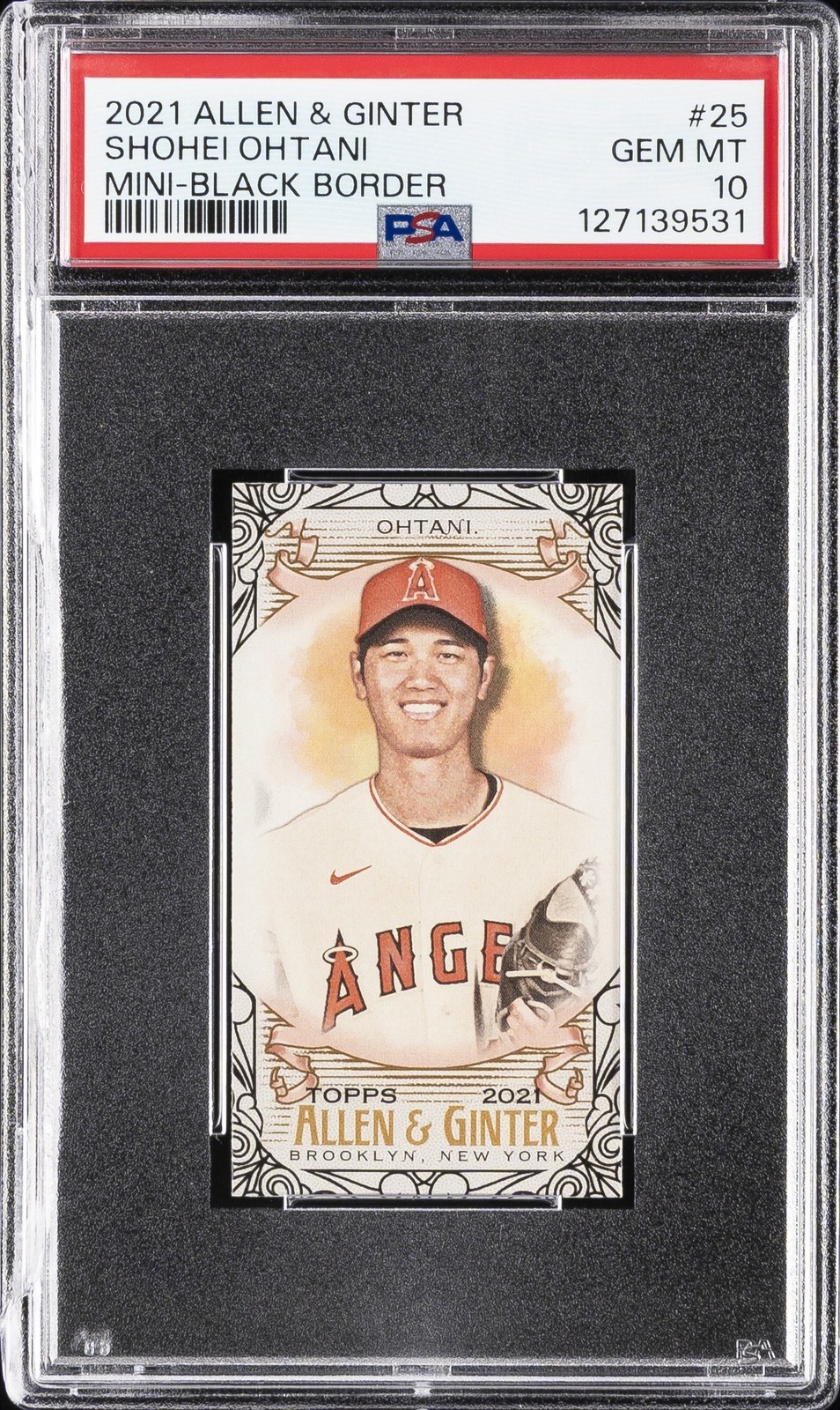 MLB 2021 ALLEN & GINTER MINI-BLACK BORDER 大谷翔平 #25 PSA10 鑑定済【中古】|Basqueバスク