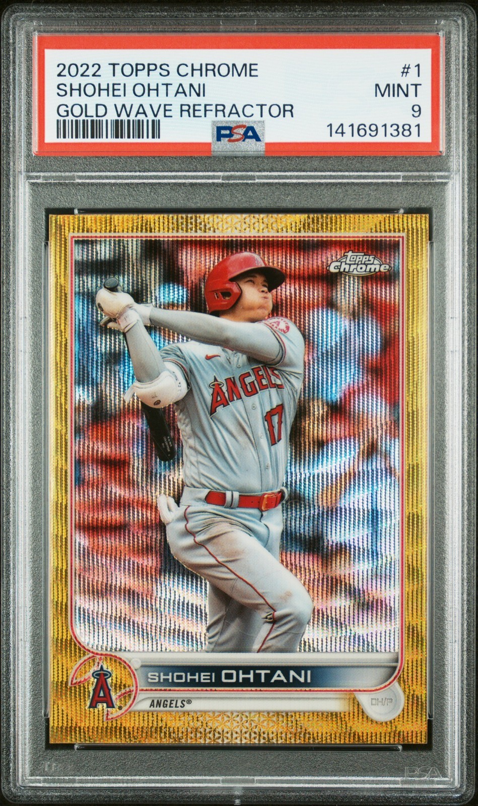 MLB 2022 Topps Chrome 大谷翔平 Gold Wave Refractor #1 14/50 PSA 9 鑑定済【中古】｜Basqueバスク