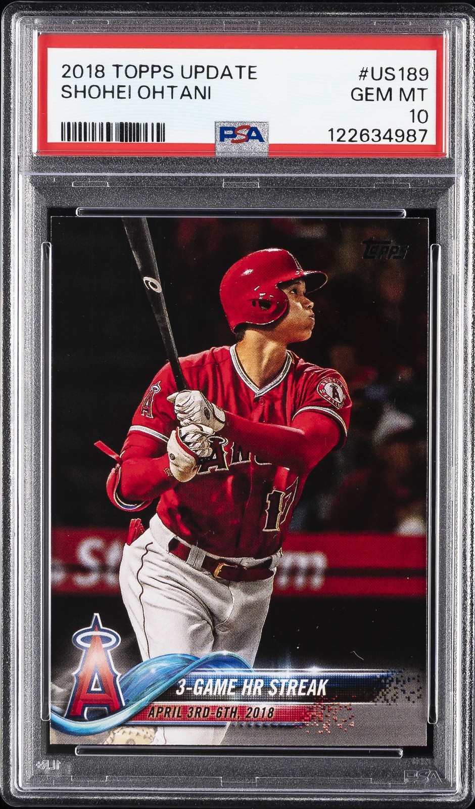 MLB 2018 TOPPS UPDATE 大谷翔平 #US189 PSA10 鑑定済【中古】｜Basqueバスク