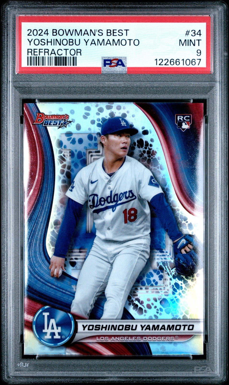 MLB 2024 BOWMAN'S BEST 山本由伸 リフラクター #34 PSA 9 鑑定済【中古】｜Basqueバスク 28,728円