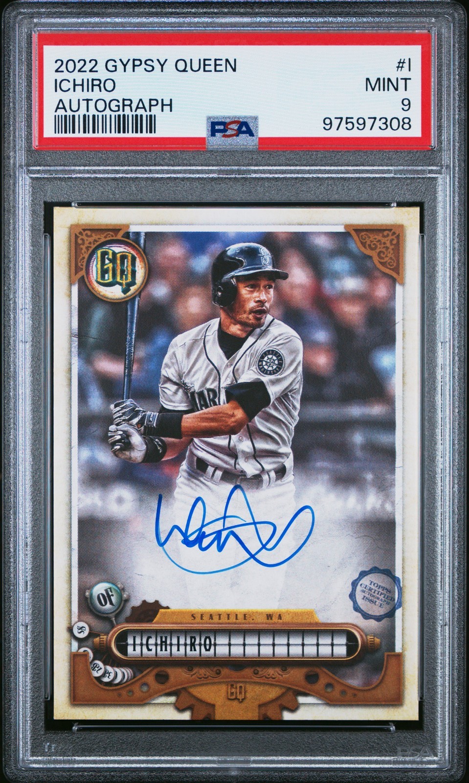 MLB 2022 TOPPS GYPSY QUEEN AUTOS イチロー 直筆サイン #I PSA 9 鑑定済【中古】｜Basqueバスク