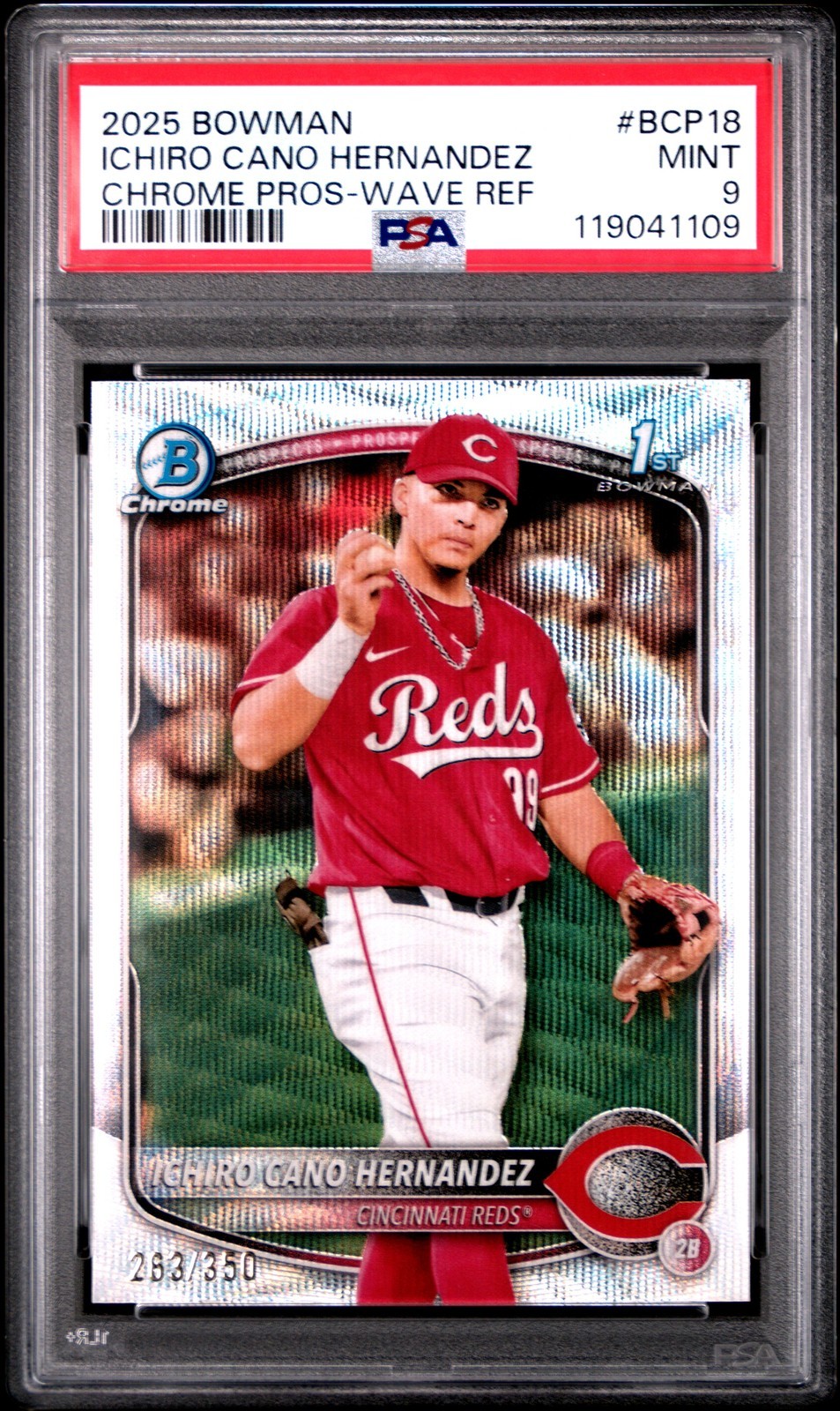 MLB 2025 BOWMAN CHROME PROSPECTS イチロー・カノ・ヘルナンデス WAVE REFRACTOR 263/350 PSA 9 鑑定済【中古】|Basqueバスク
