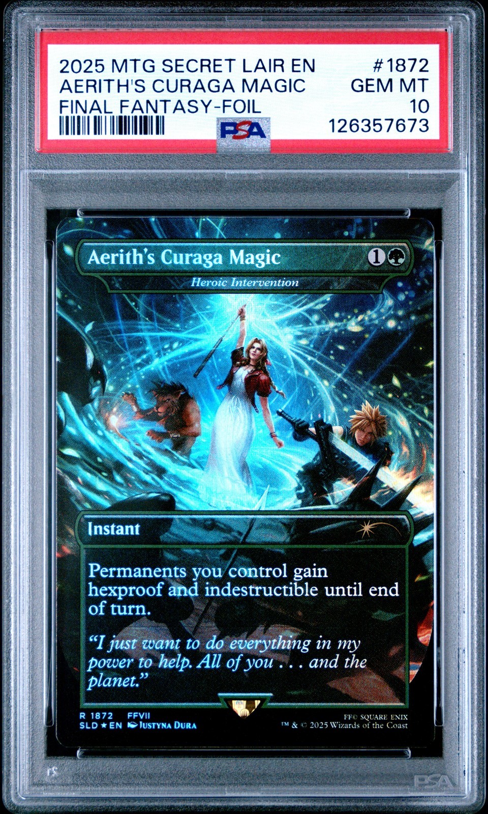MTG英語版 2025 Secret Lair Drop Aerith's Curaga #1872 PSA 10 鑑定済【中古】｜Basqueバスク