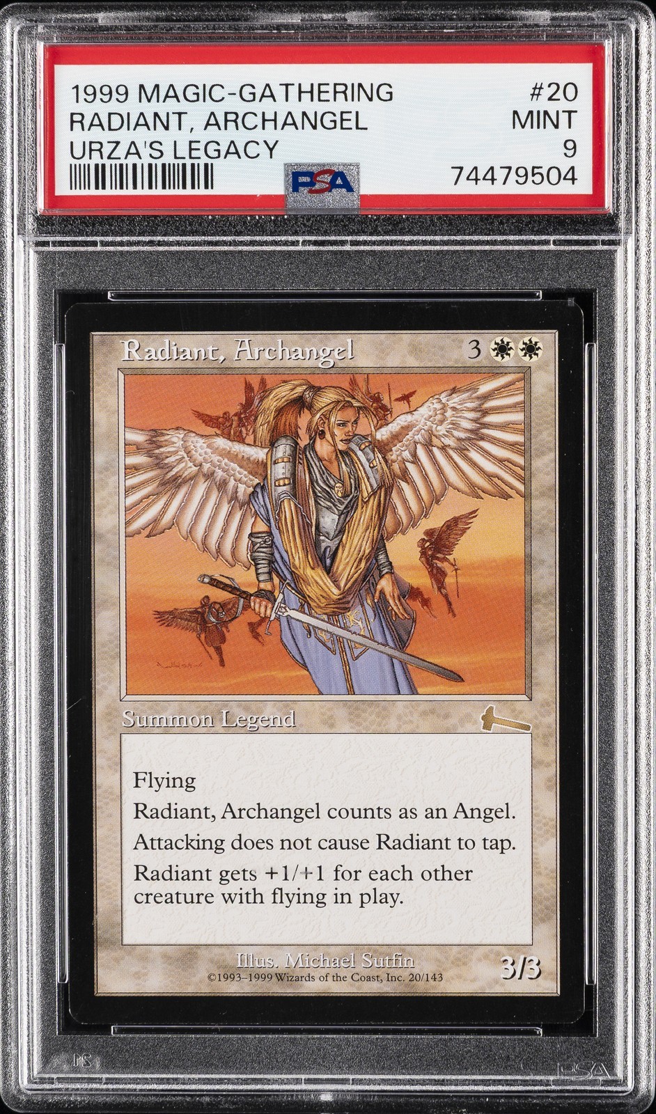 MTG英語版 1999 ウルザズ・レガシー Urza's Legacy ラディアント Radiant, Archangel #20 PSA 9 鑑定済【中古】|Basqueバスク
