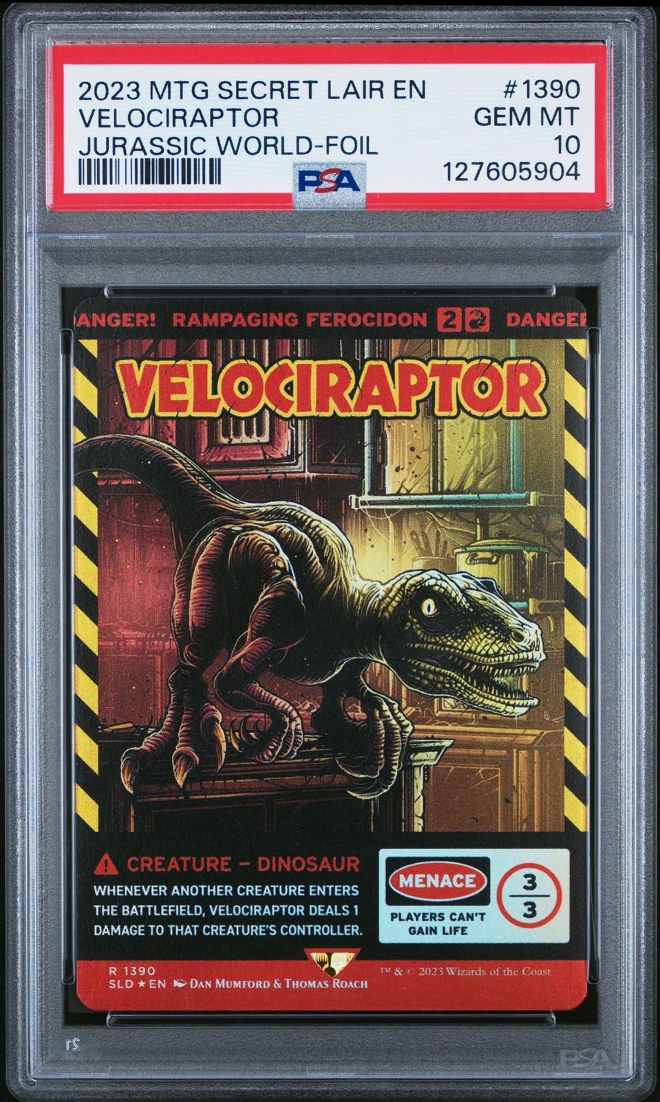MTG英語版 2023 MAGIC THE GATHERING SECRET LAIR DROP VELOCIRAPTOR #1390 PSA10 鑑定済【中古】｜Basqueバスク