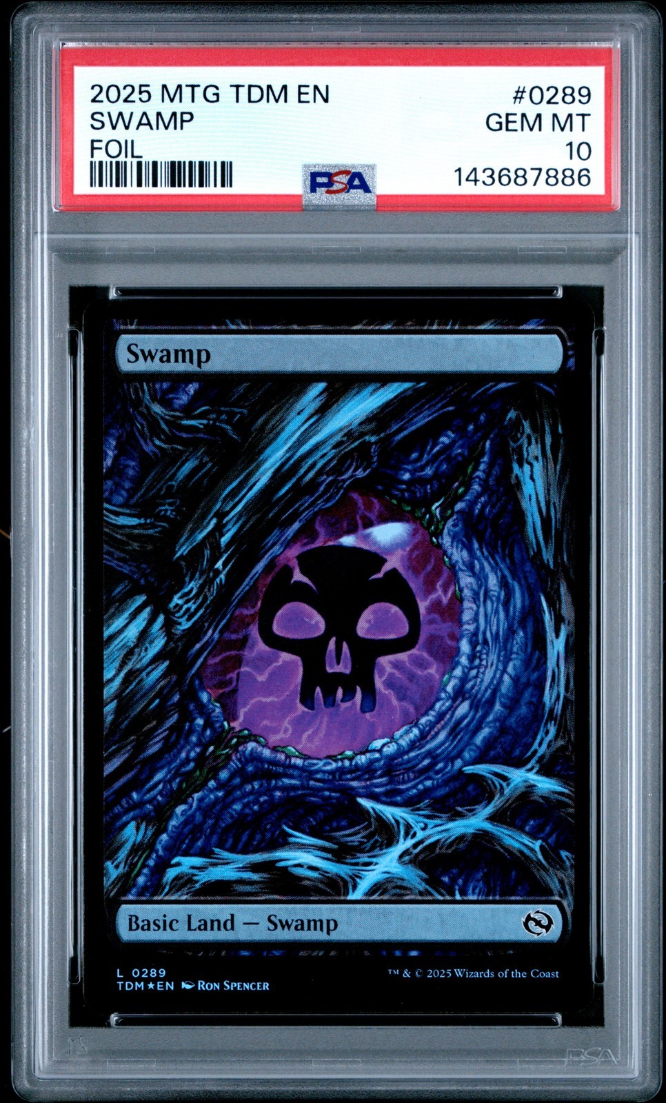 MTG英語版 2025 MTG TARKIR: DRAGONSTORM SWAMP FOIL #0289 PSA 10 鑑定済【中古】|Basqueバスク