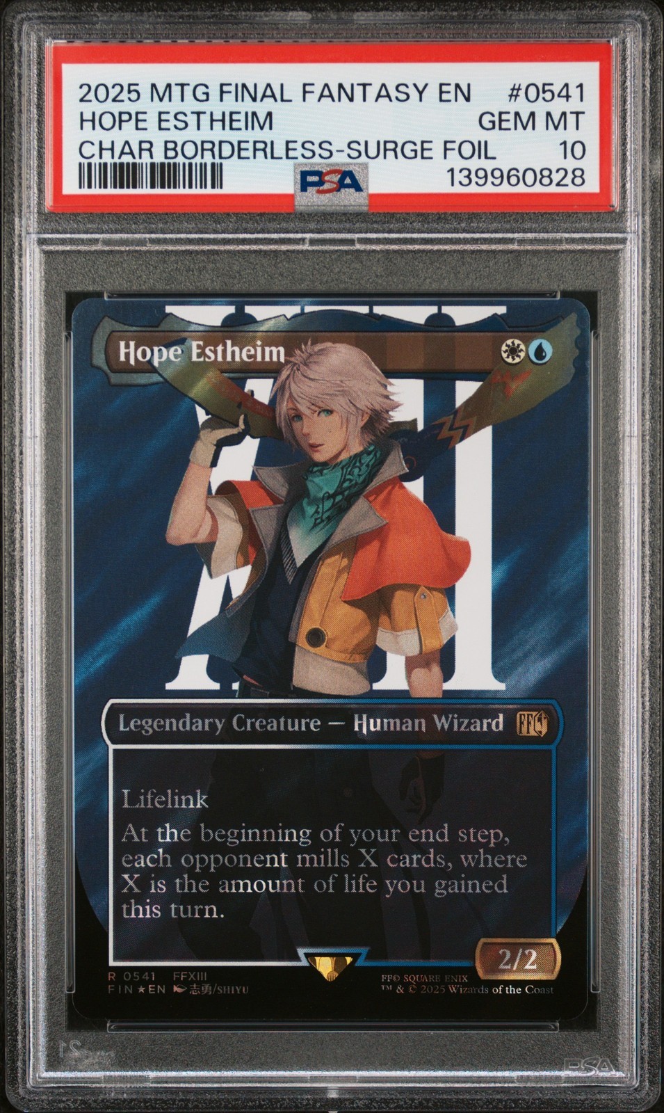 MTG英語版 2025 FINAL FANTASY HOPE ESTHEIM CHARACTER BORDERLESS-SURGE FOIL #0541 PSA10 鑑定済【中古】|Basqueバスク